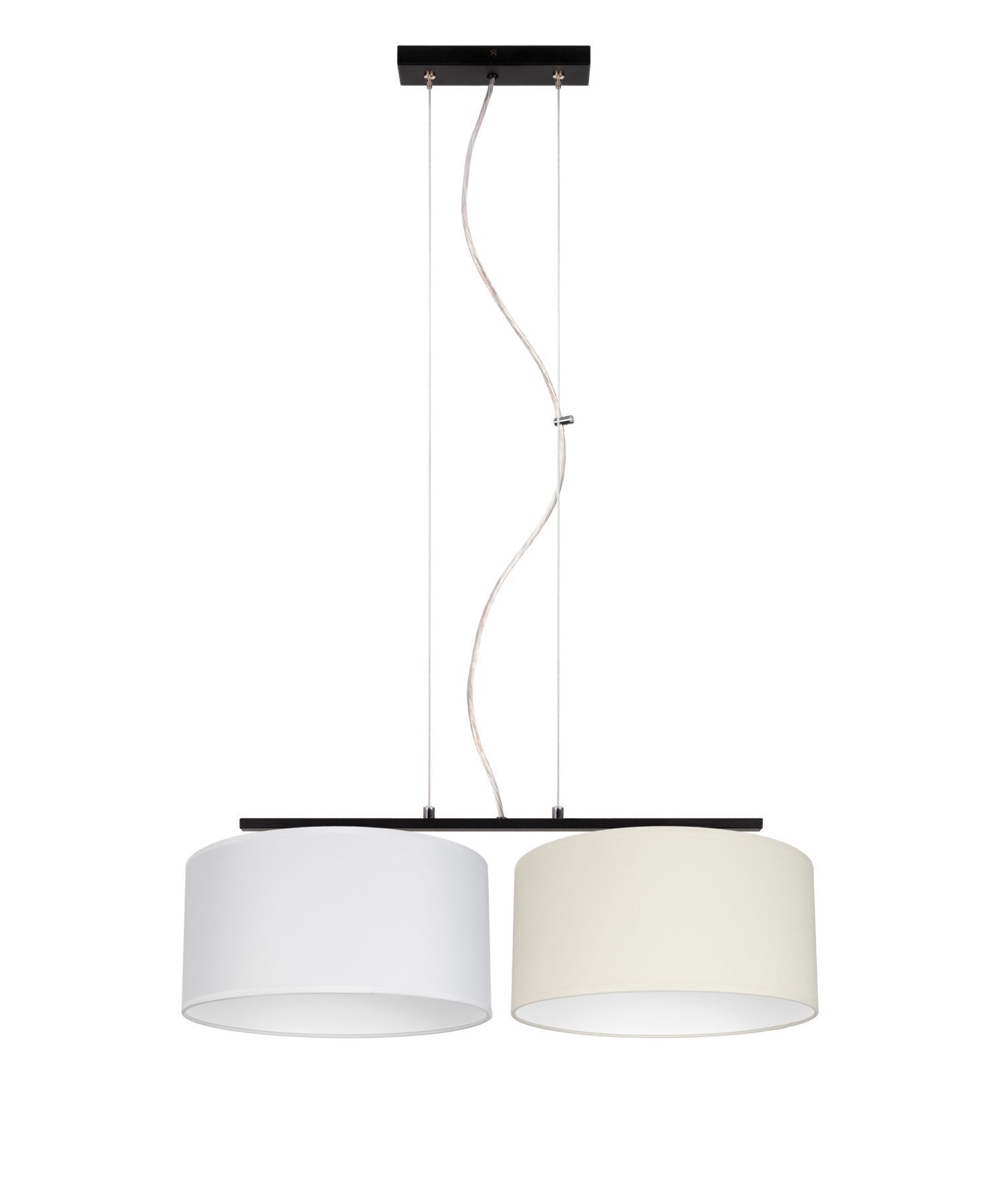 Tissu Lampe à suspension anti-éblouissement Blanc Ecru E27 70 cm de long