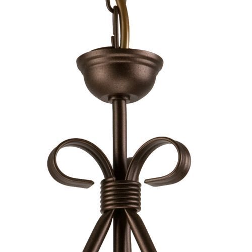Lampe à suspendre brune Métal 5-flmg Rustique Table à manger