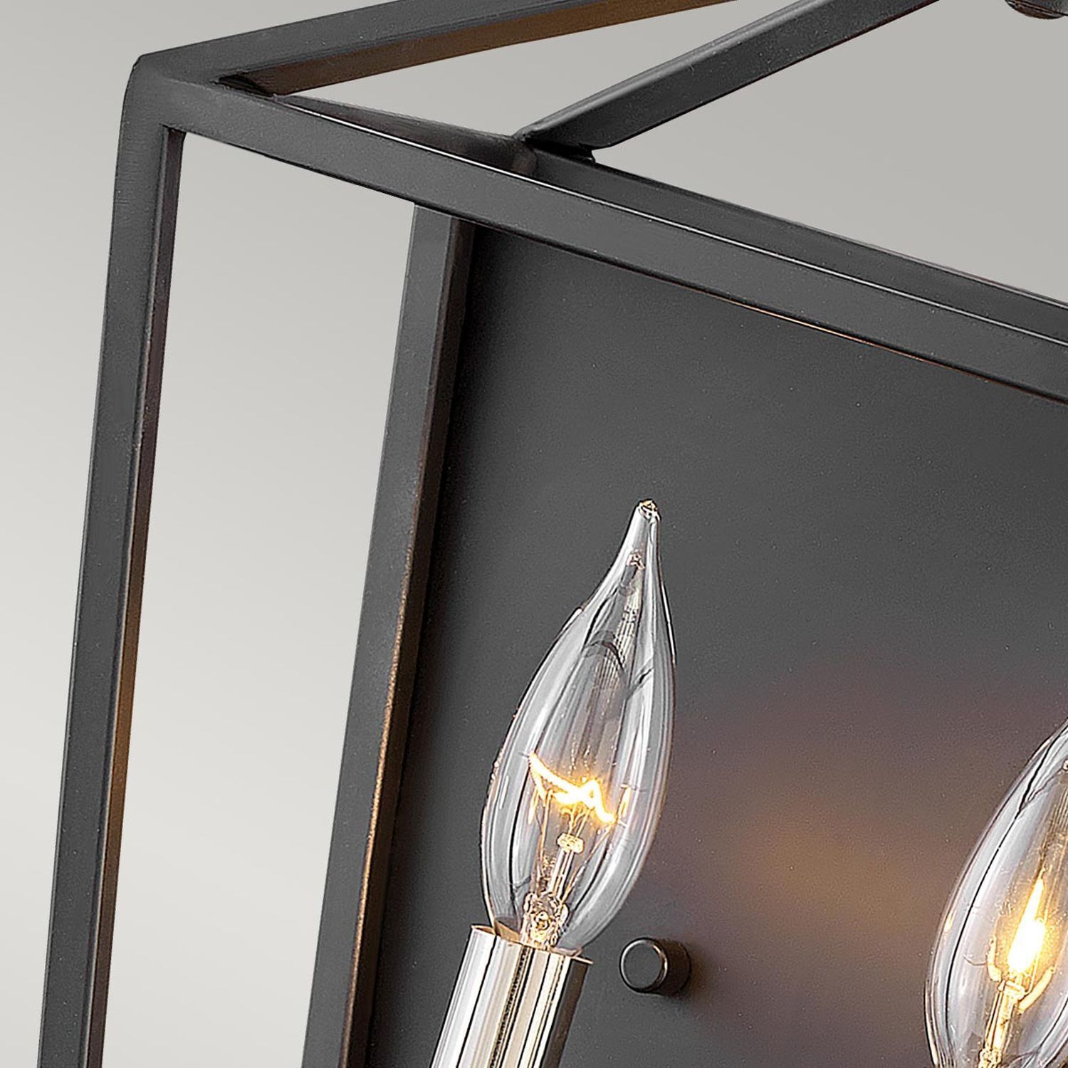 Applique Métal H : 43,1 cm Noir Nickel poli