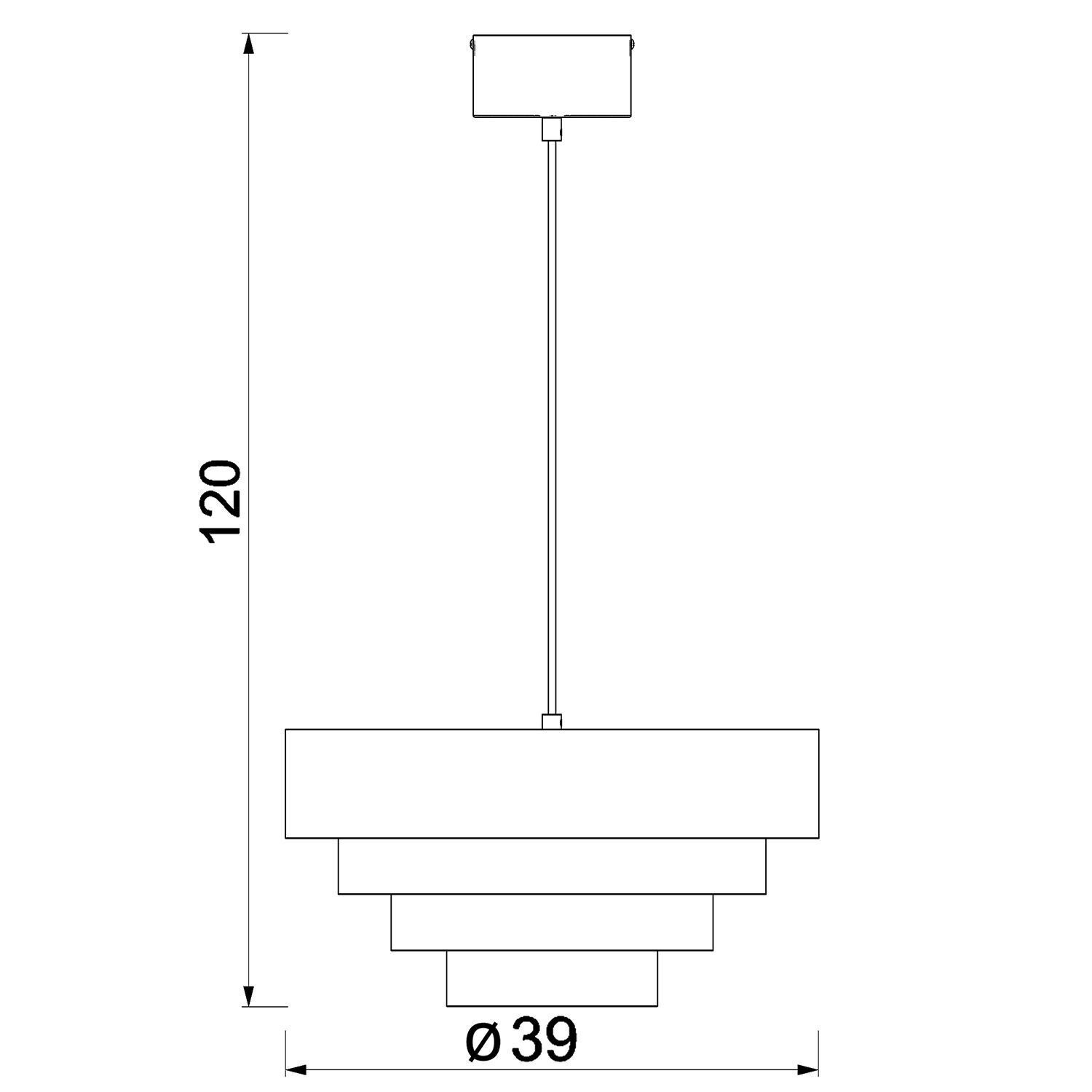 Lampe à suspendre ronde métal titane or Ø39 cm indirect