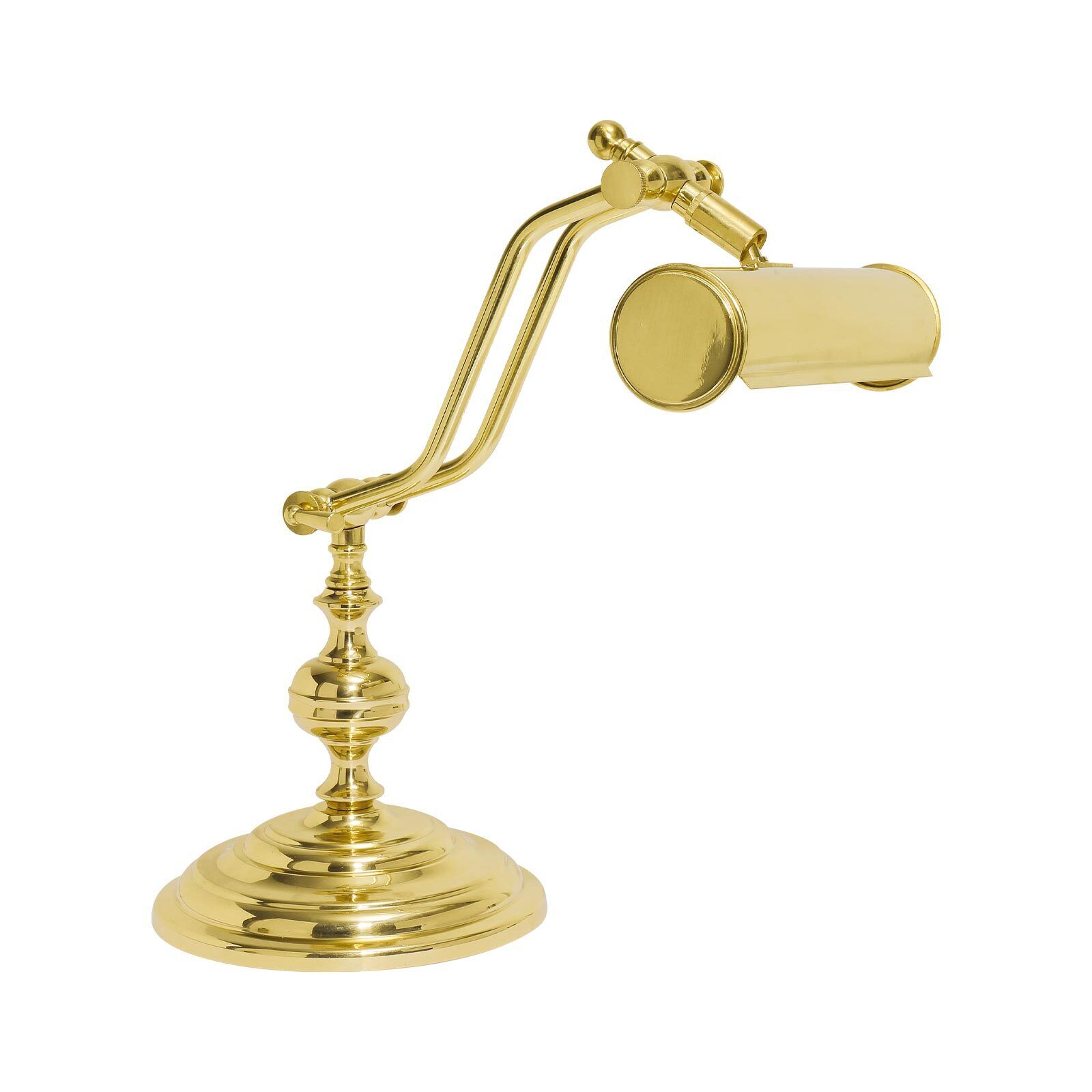 Lampe de bureau laiton poli 38 cm pivotant E14 Lampe, Bronze, Lampenschirm