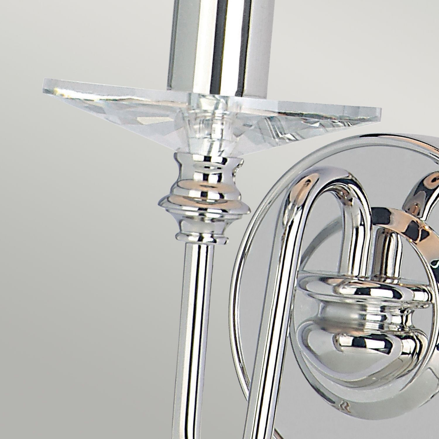 Wandlampe Metall in Nickel poliert CANDELA 6 Drinnen