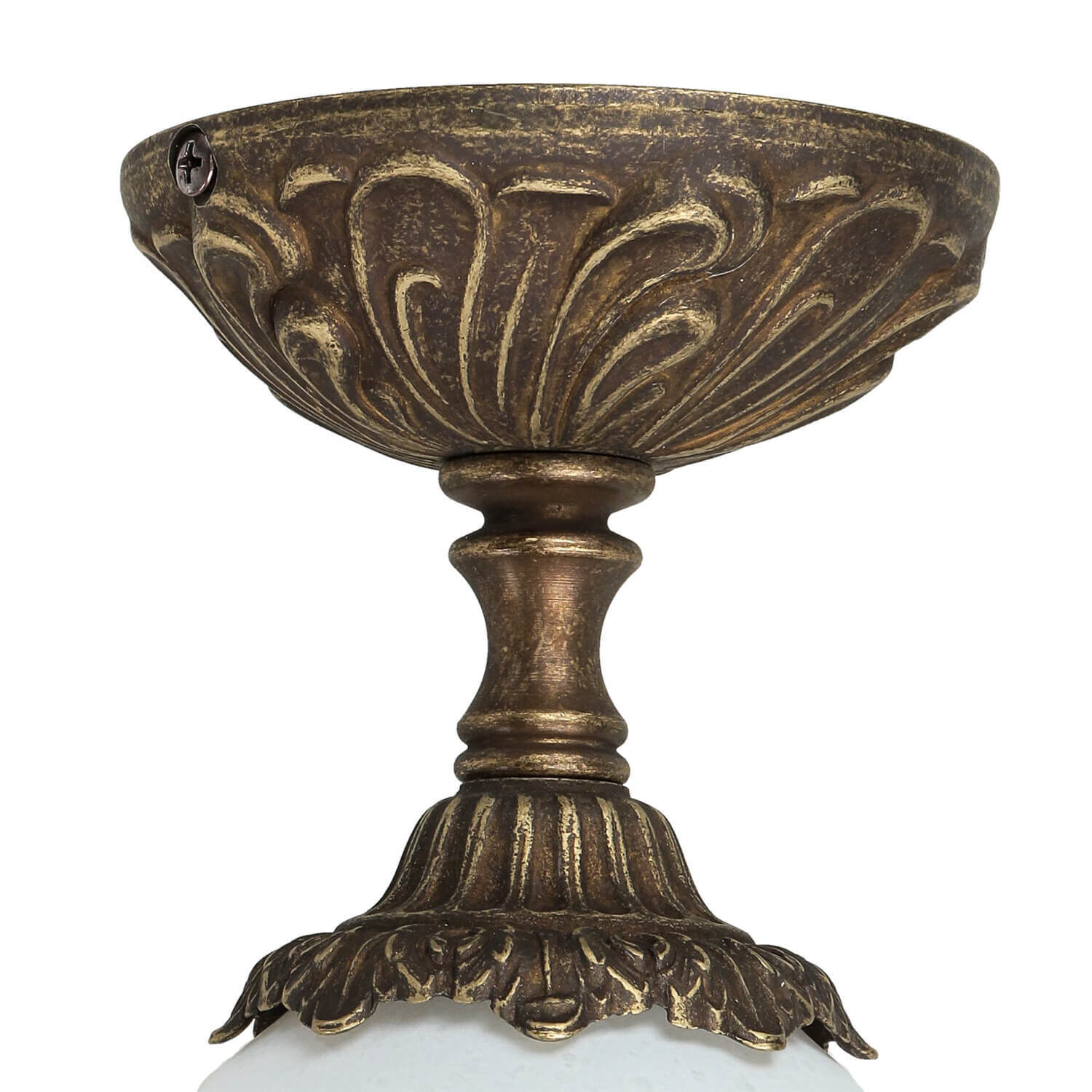 Deckenlampe Messing Glas Jugendstil Handarbeit edel Bronze, Glas, Kelch