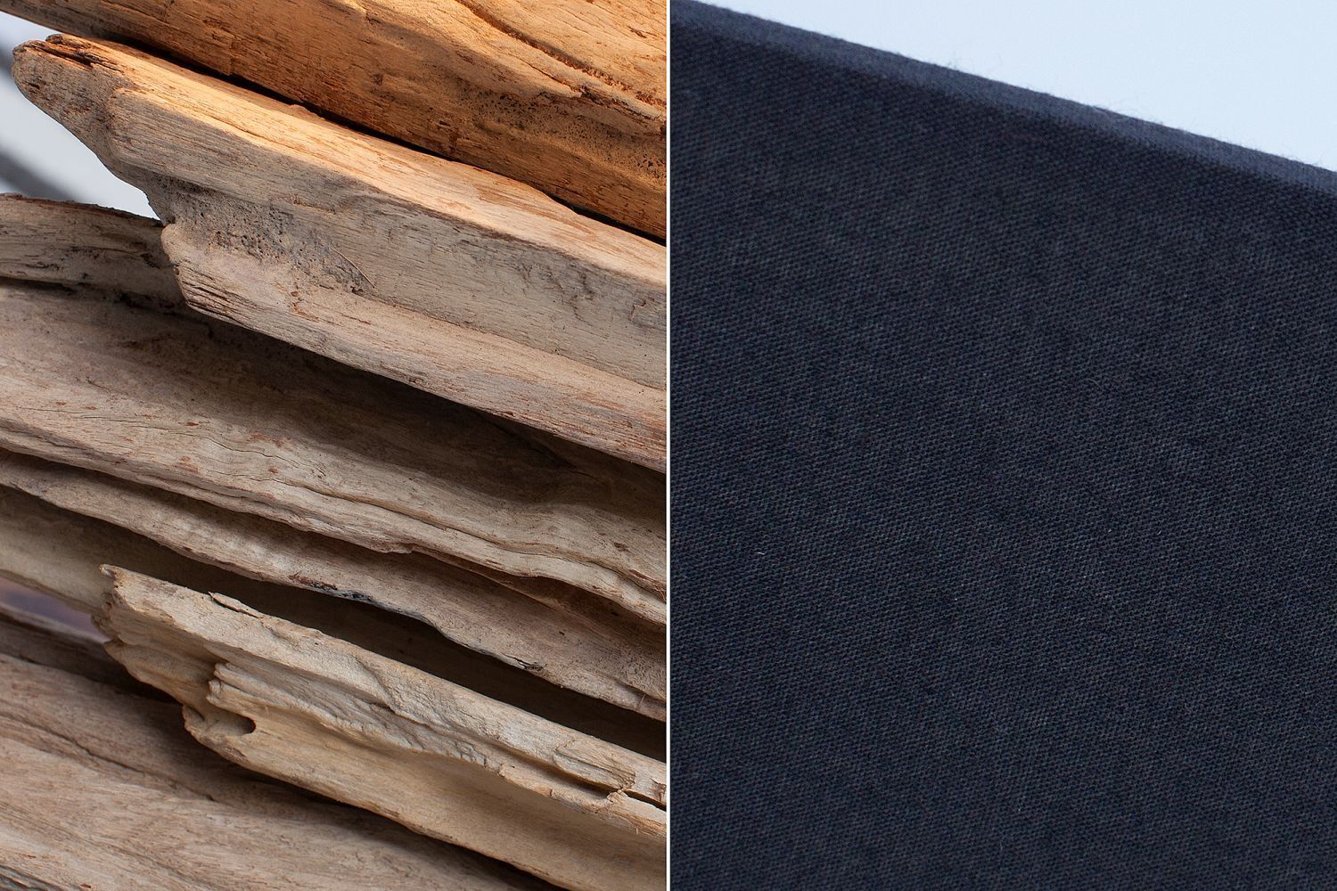 Lampe de table RIVER bois flotté lin fait main pièce unique Holz, Treibholz, Bauholz