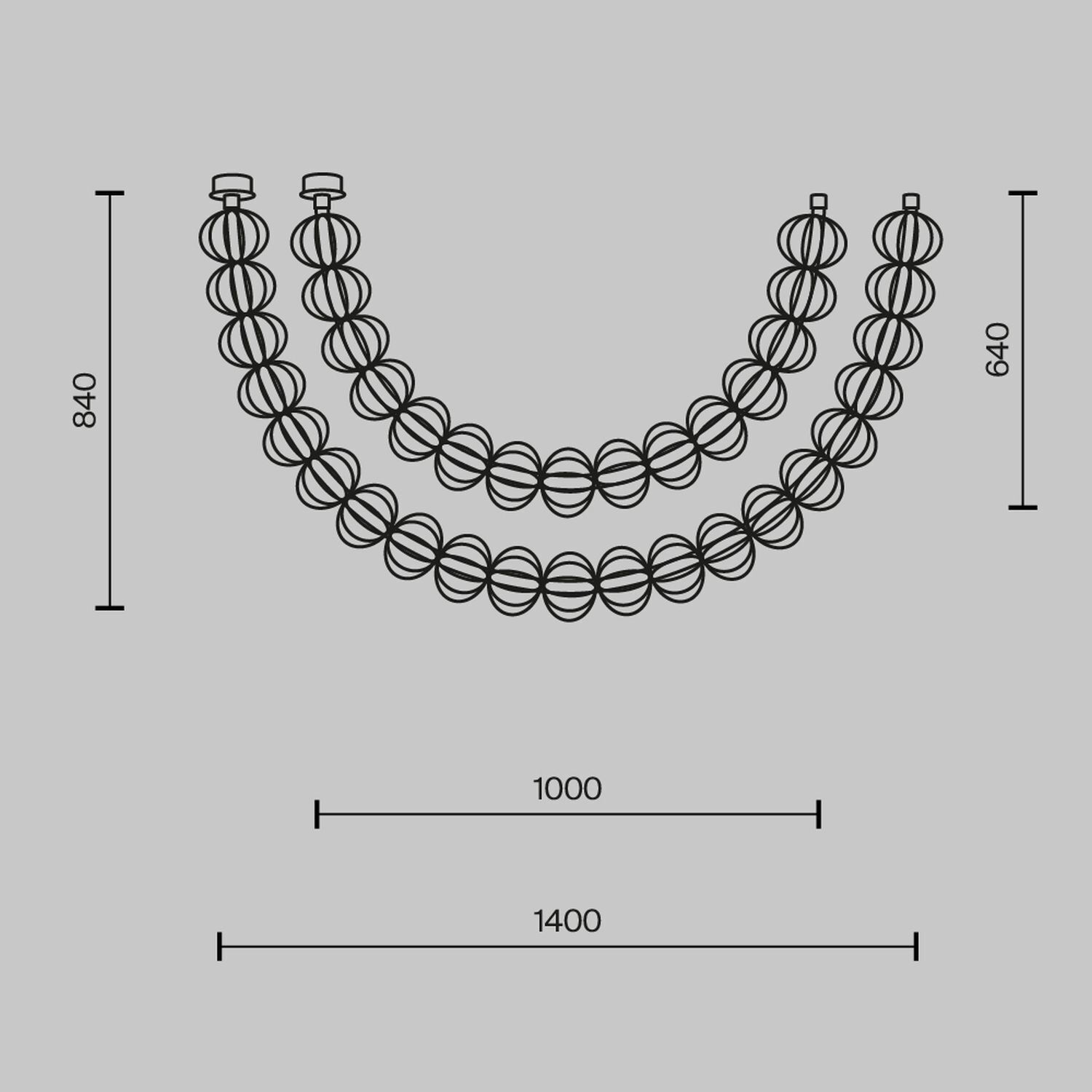 Suspension LED métal H : max. 84 cm en or allongé Zubehor, Schmuck, Halskette, Perle