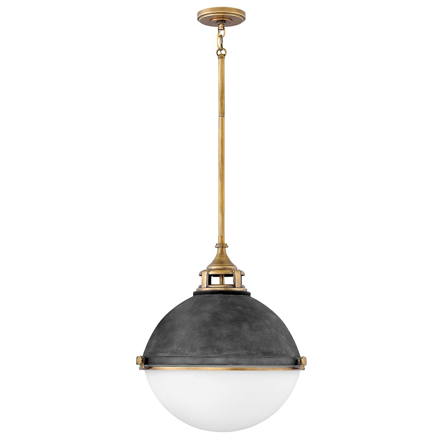 Suspension ronde Ø 45,7 cm métal verre 3x E27 Leuchte, Lampe, Deckenleuchte