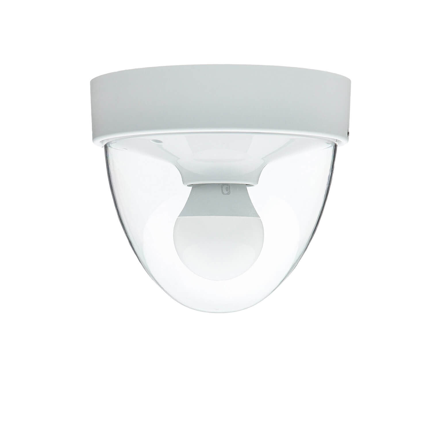 Plafonnier blanc rond Ø18cm IP44 Moderne E27