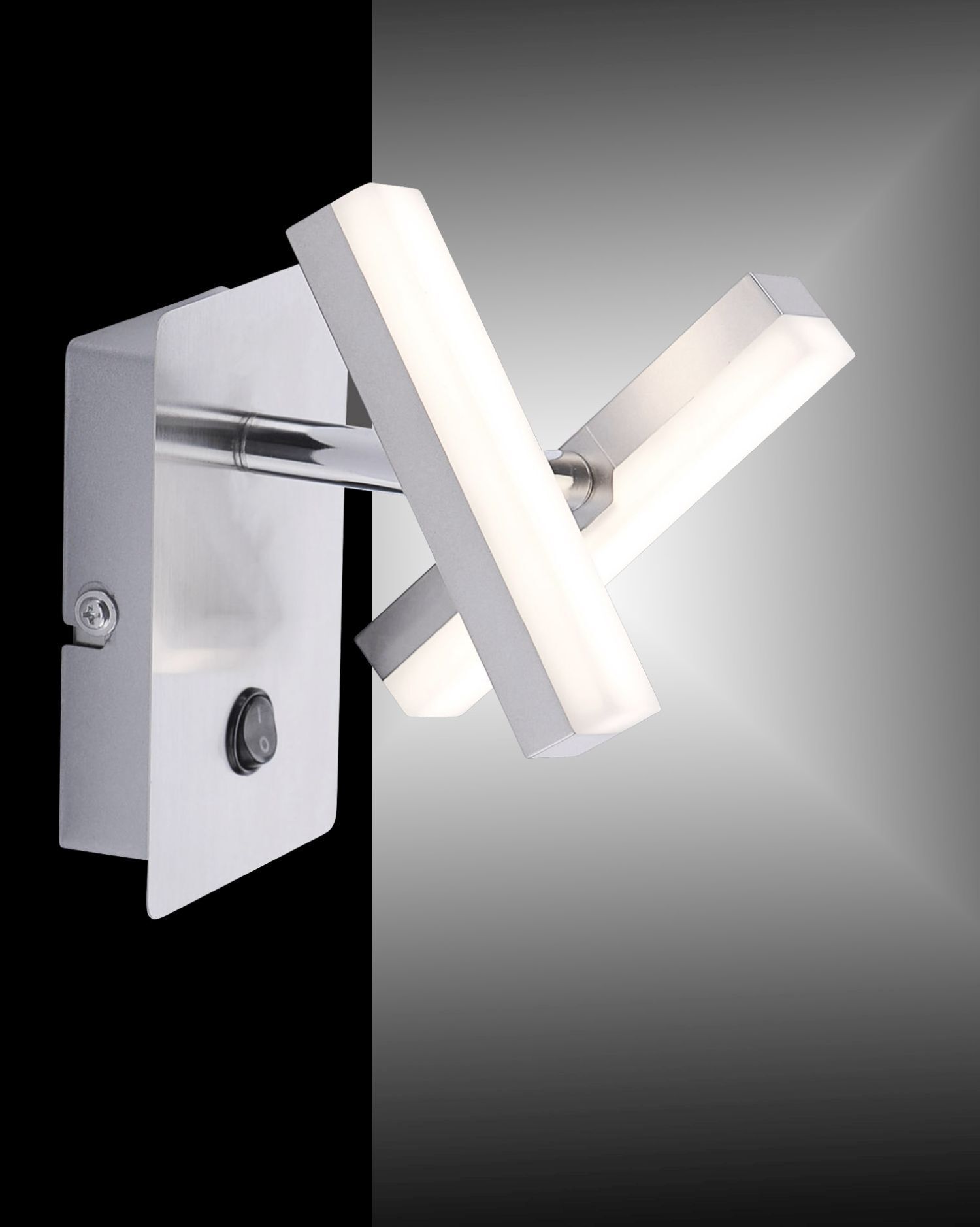 Spot mural LED en acier métal mobile 225 lm interrupteur Elektrisches Gerät, Schalter, Beleuchtung