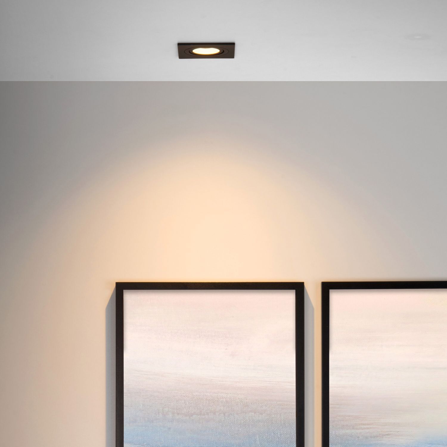 Einbauleuchte Aluminium Schwarz GU10 L:9 cm edel Deckenleuchte, Beleuchtung