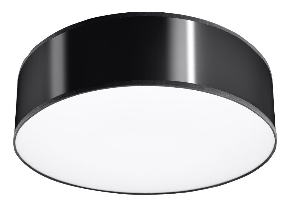 Plafonnier rond moderne ATIS en noir