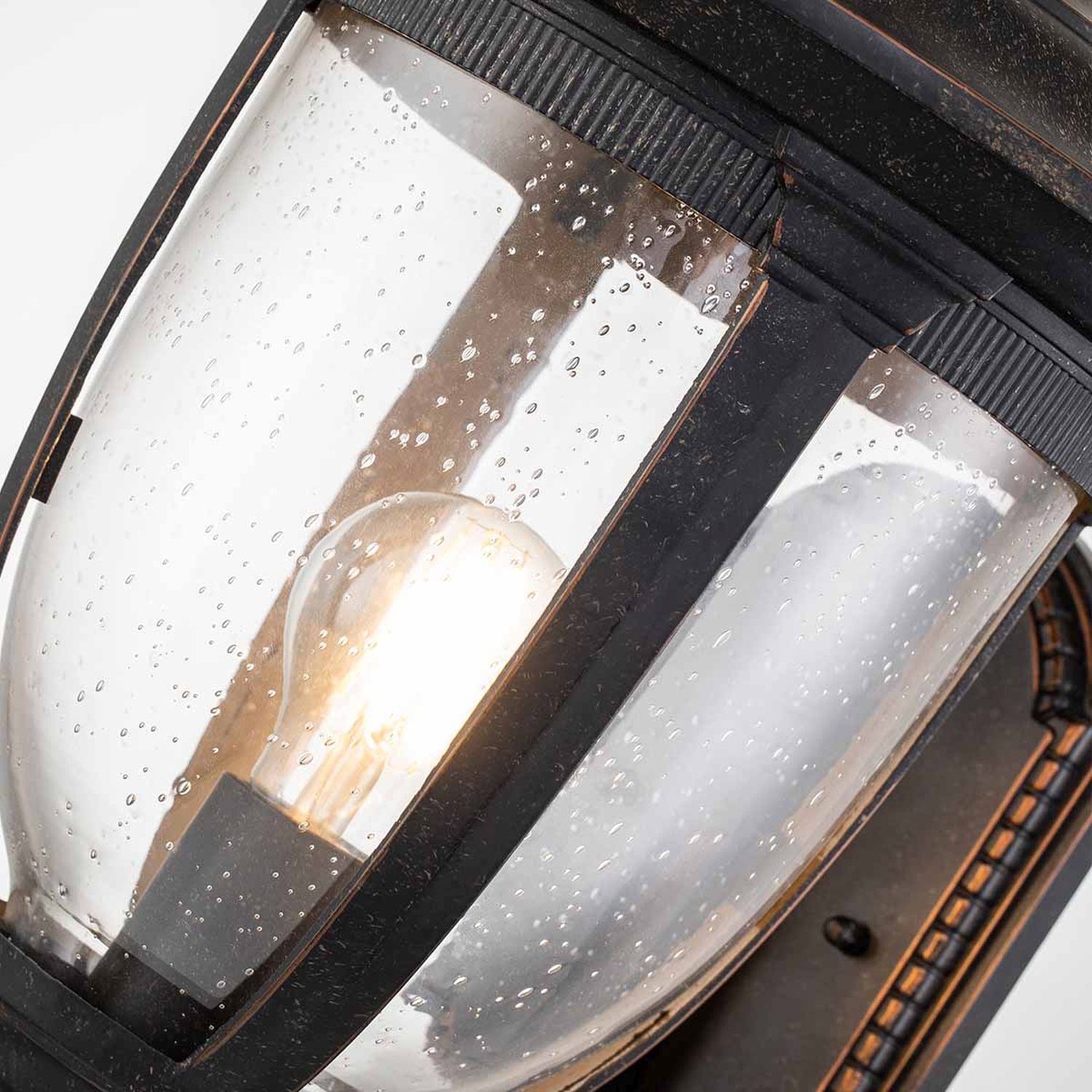 Applique extérieure verre aluminium IP44 H : 54,3 cm en bronze Beleuchtung, Lampe