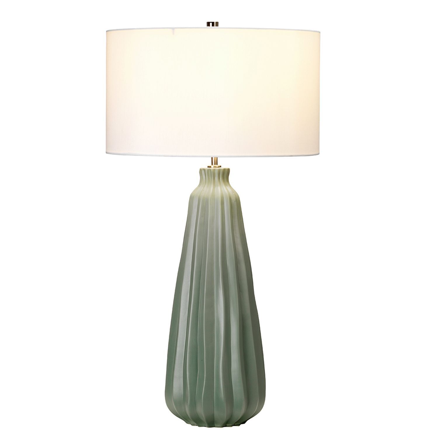 Lampe de table céramique 79,5 cm Blanc Vert E27 LIBIELA Lampe, Tischlampe