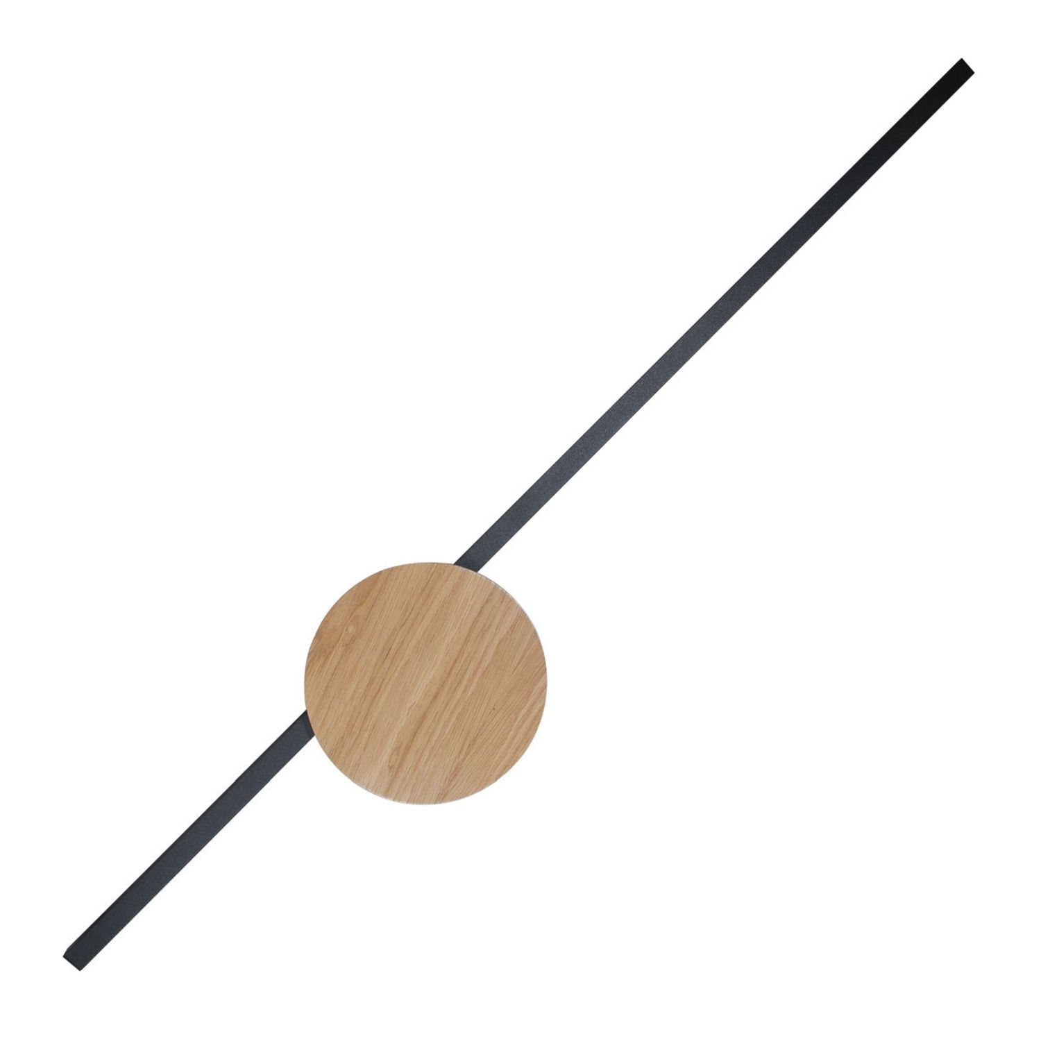 Applique indirecte LED Noir Naturel Métal Bois 3000 K