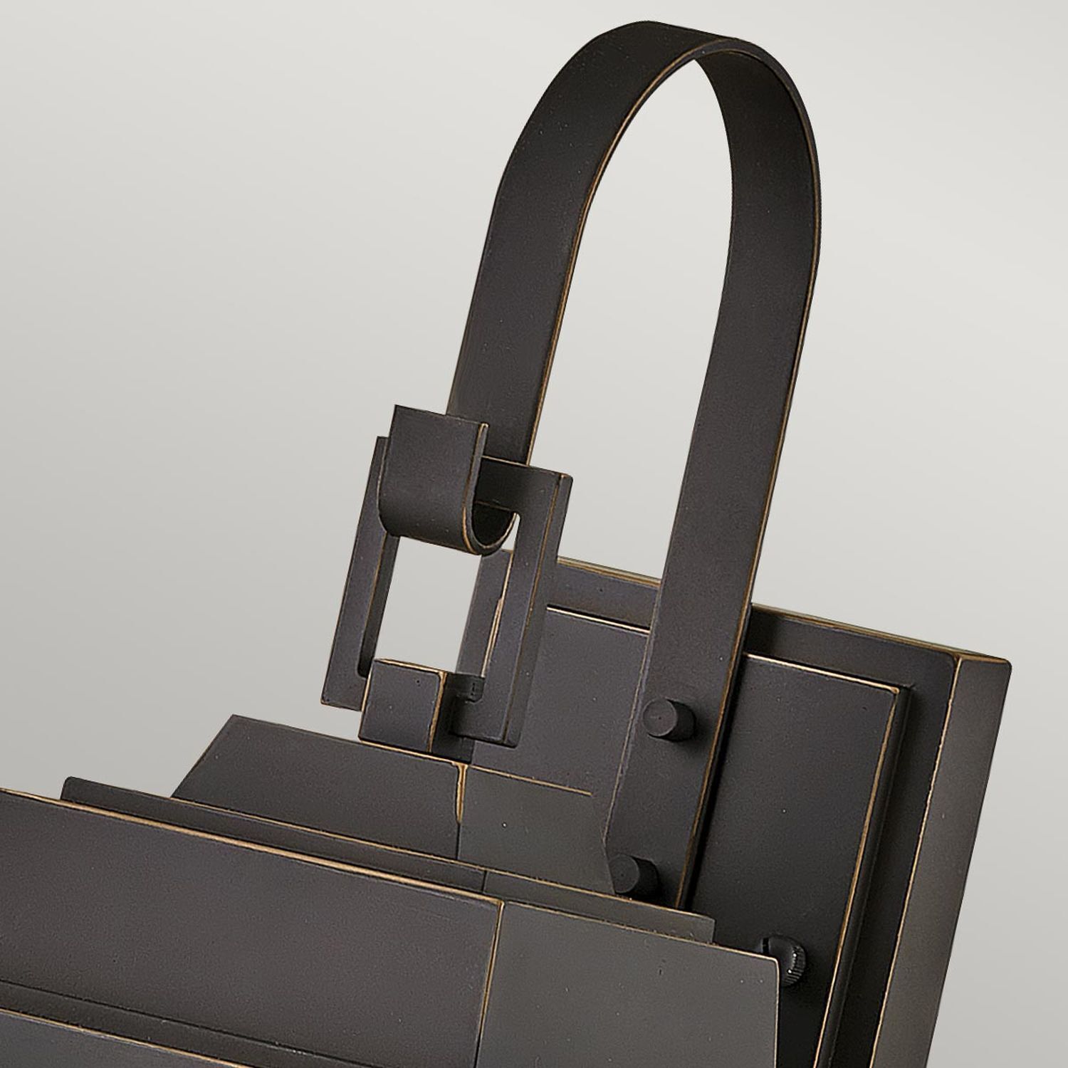 Applique extérieure H : 48,8 cm IP44 E27 en bronze Jardin