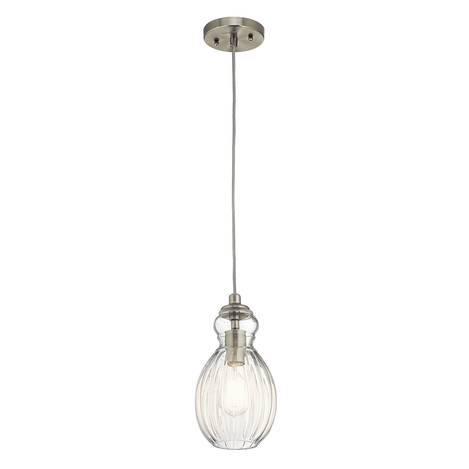 Lampe à suspendre verre métal design vintage Ø15cm E27 BALESIA
