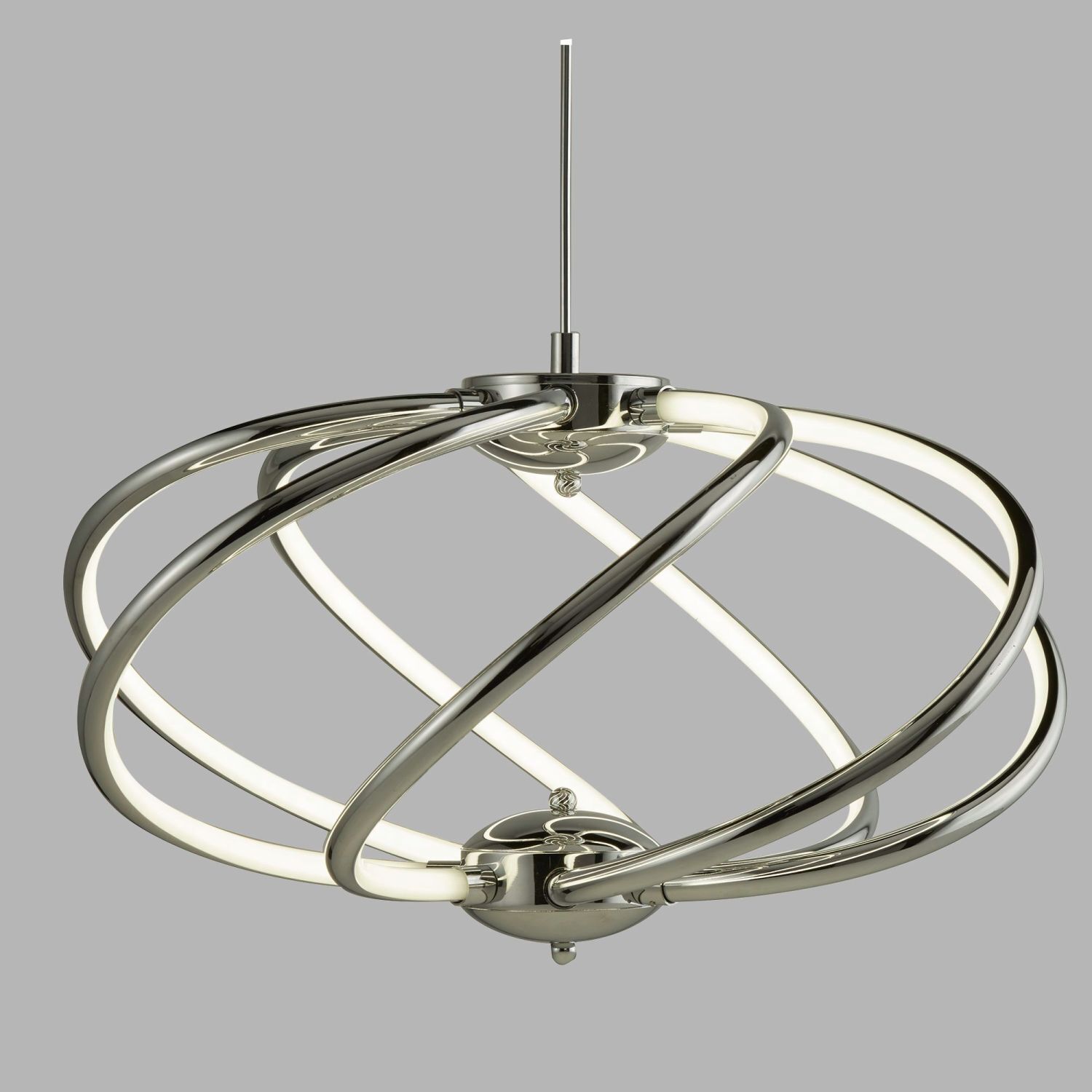 LED Lampe à suspendre métal D : 51 cm Chrome Blanc 3000 K 2417 lm