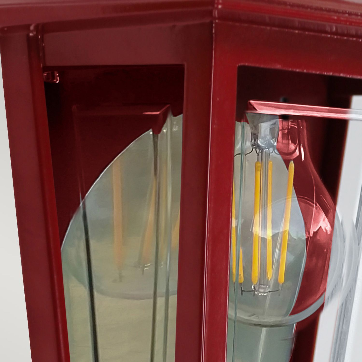 Applique murale extérieure IP44 E27 Aluminium Rustique Rouge GRACIE