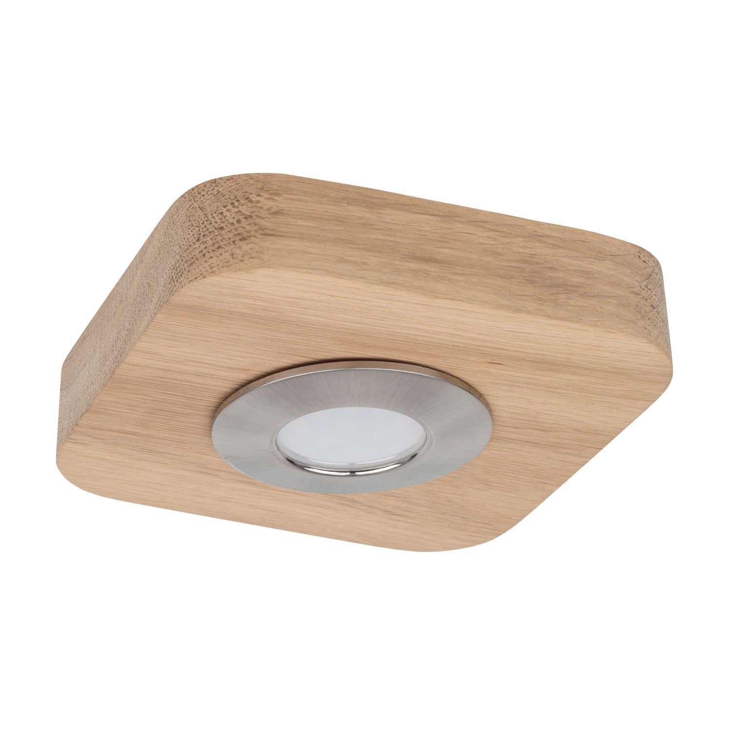 Plafonnier LED moderne bois métal 5W compact