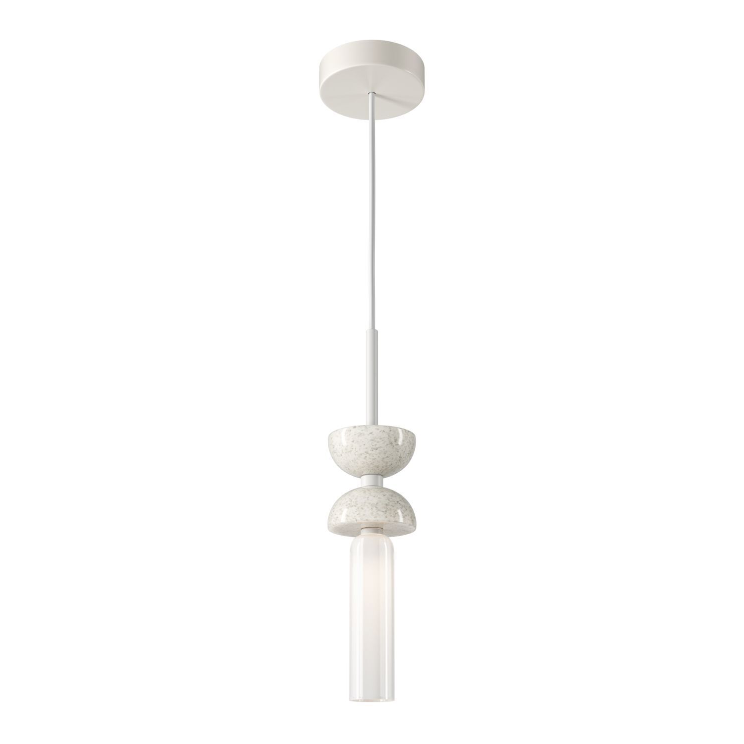 Lampe à suspendre métal verre G9 D : 10 cm rond Moderne MARIA