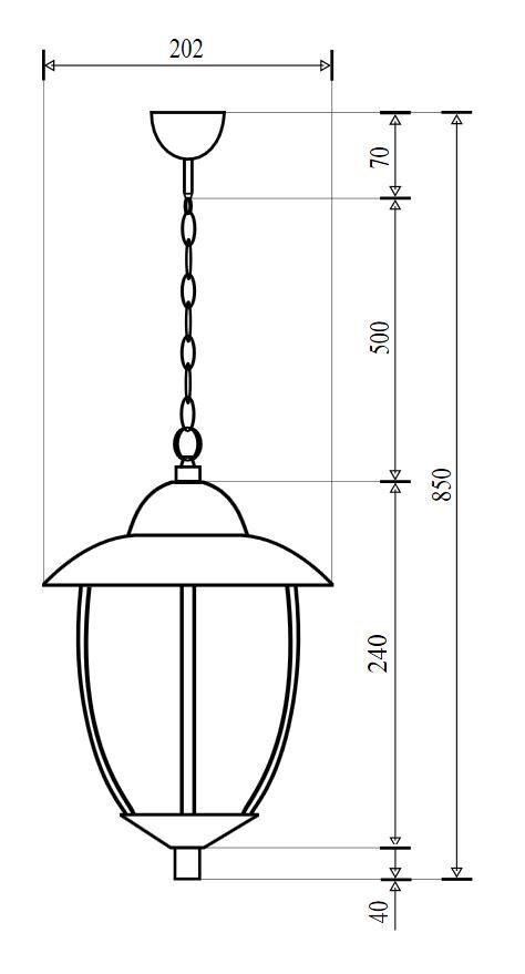 Suspension Madrid pour l'extérieur en antique