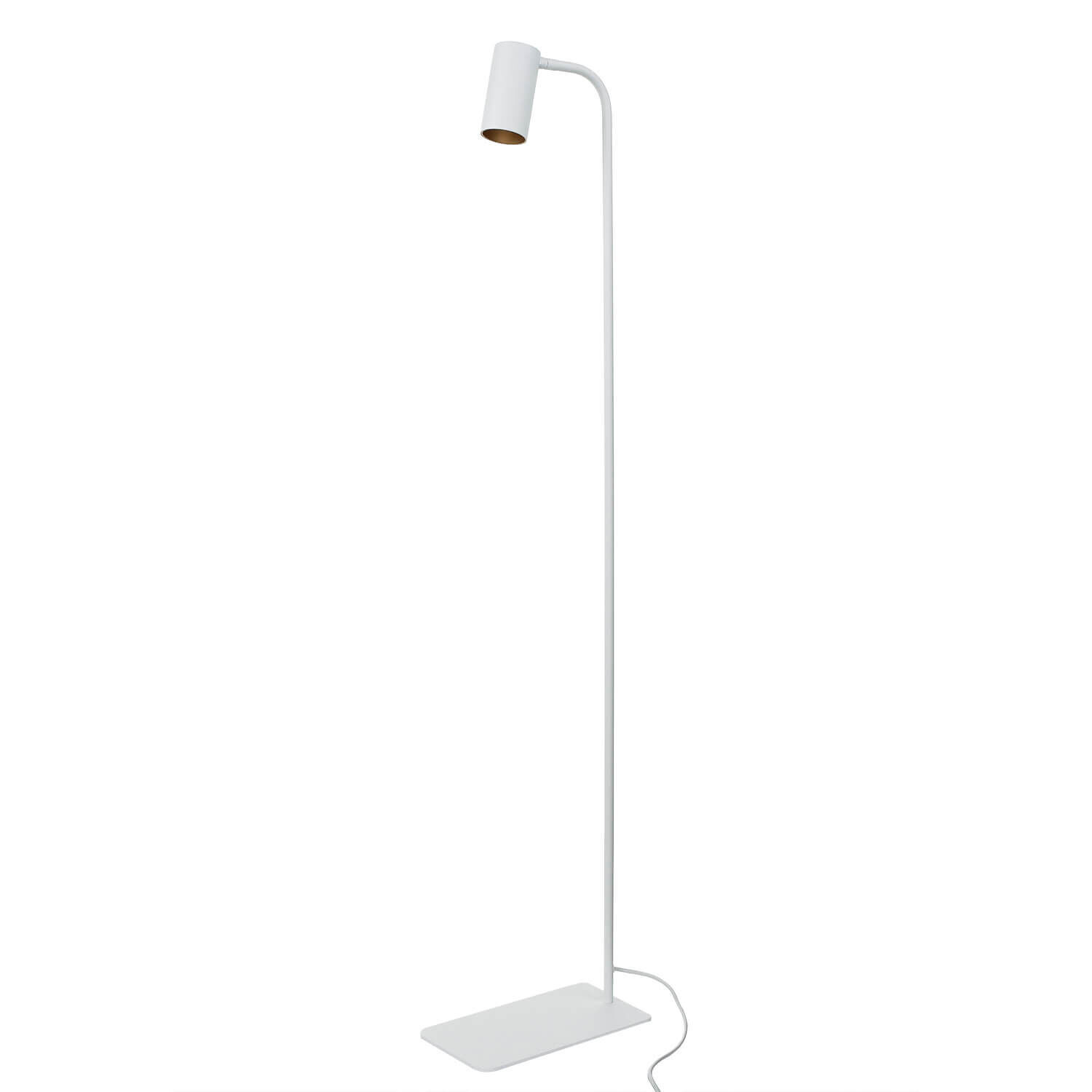 Petit lampadaire Blanc 124cm Moderne flexible GU10 Métal