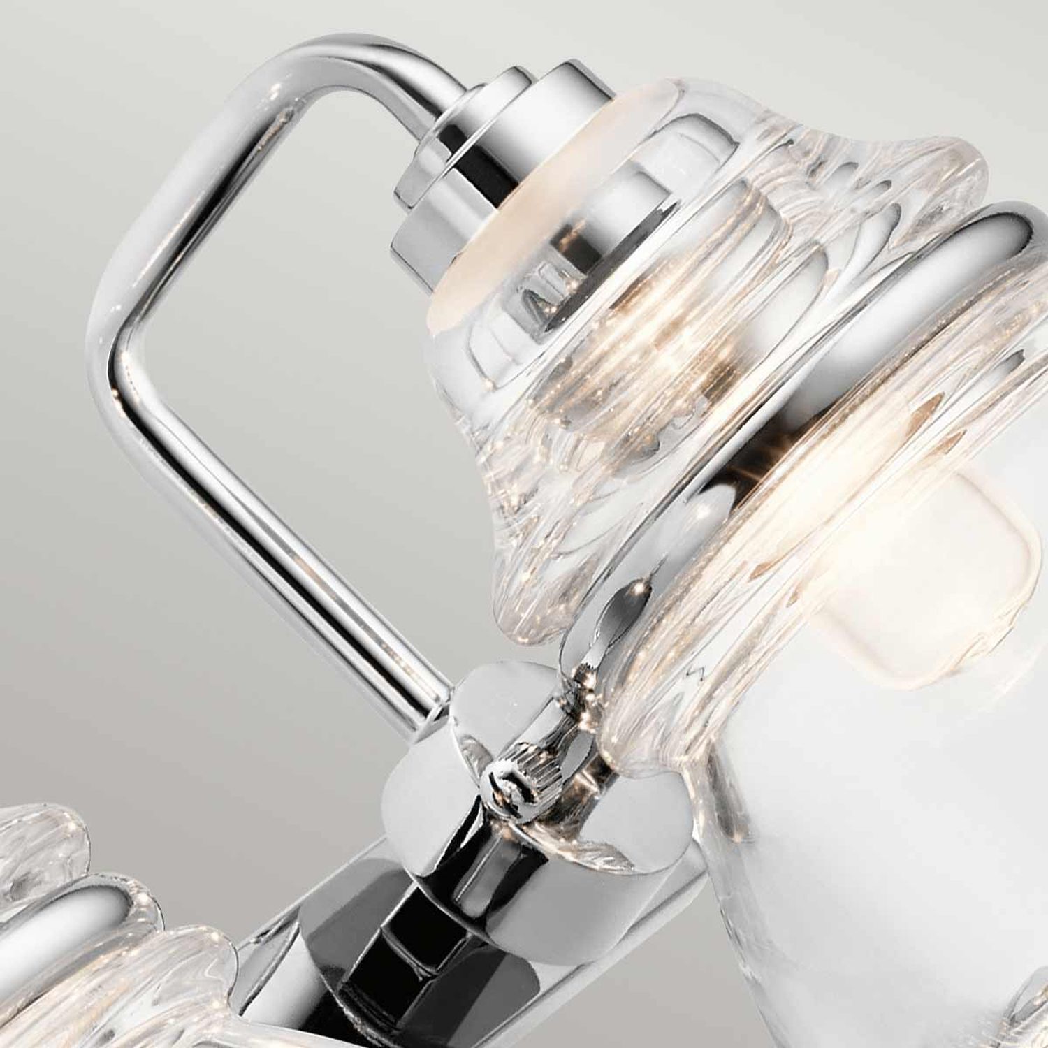 Lampe de salle de bain LED G9 IP44 L : 33,6 cm métal verre en chrome