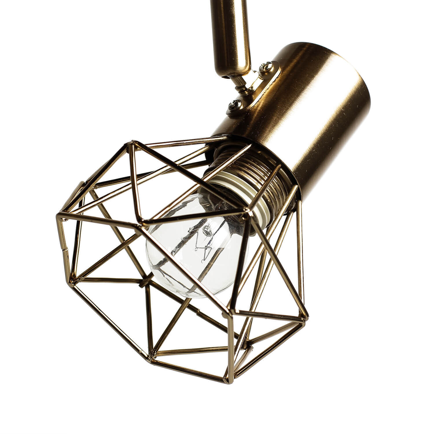 Spot géométrique métal rétro en laiton polyvalent MIA Leuchte, Lampe