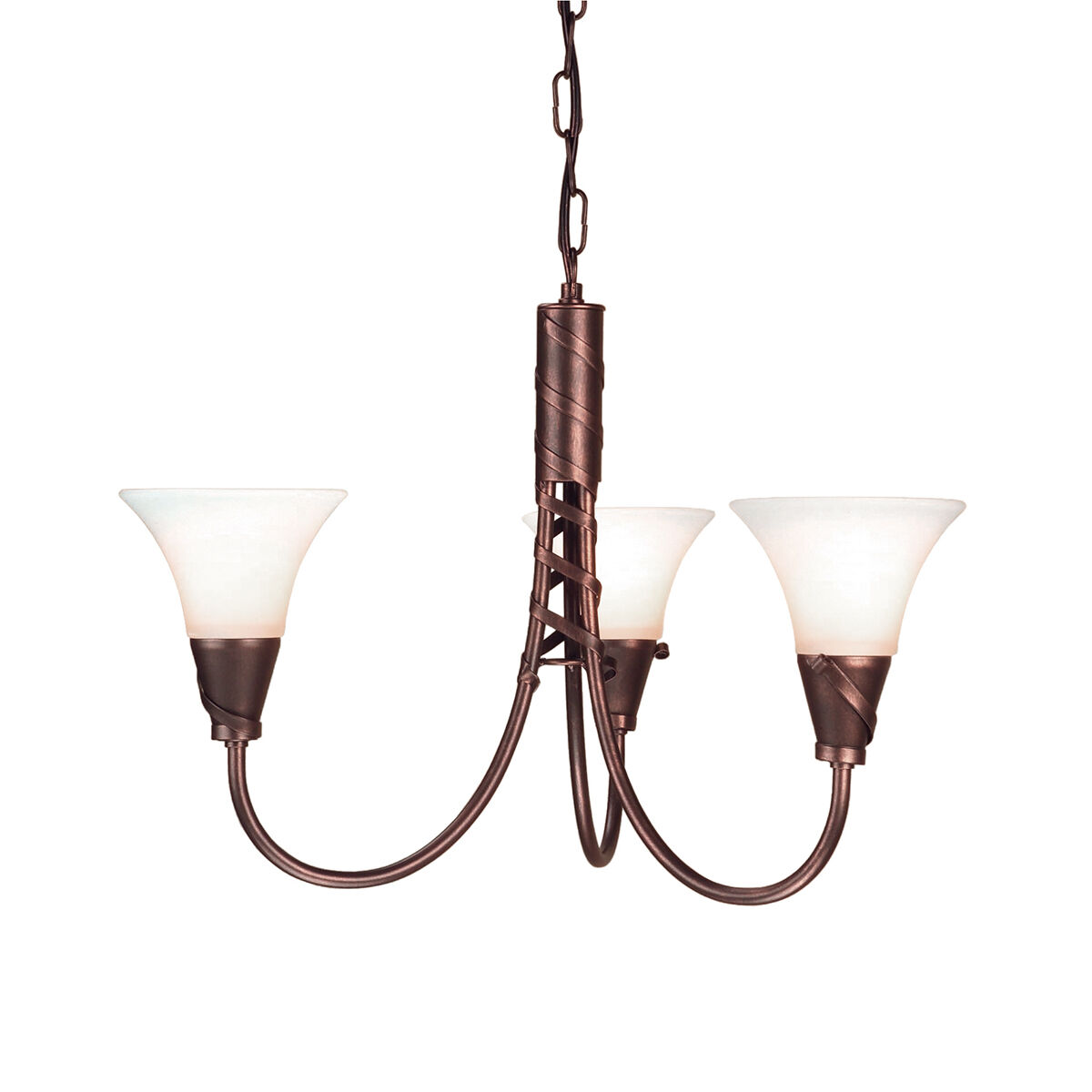 Lustre rustique ROHDIN en cuivre 3x14 Luminaire