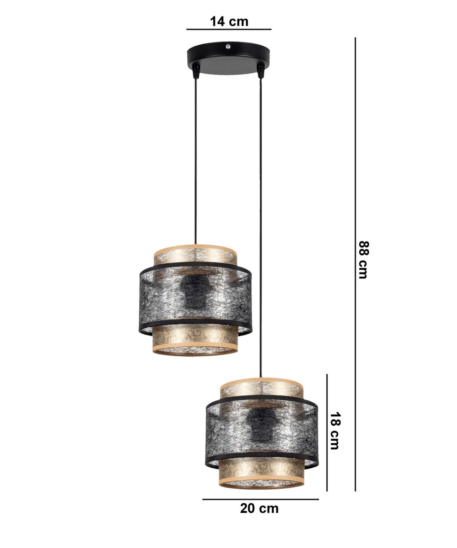 Deckenleuchte, Hängeleuchte, Lampe, metallisch, zweifarbige lampe
