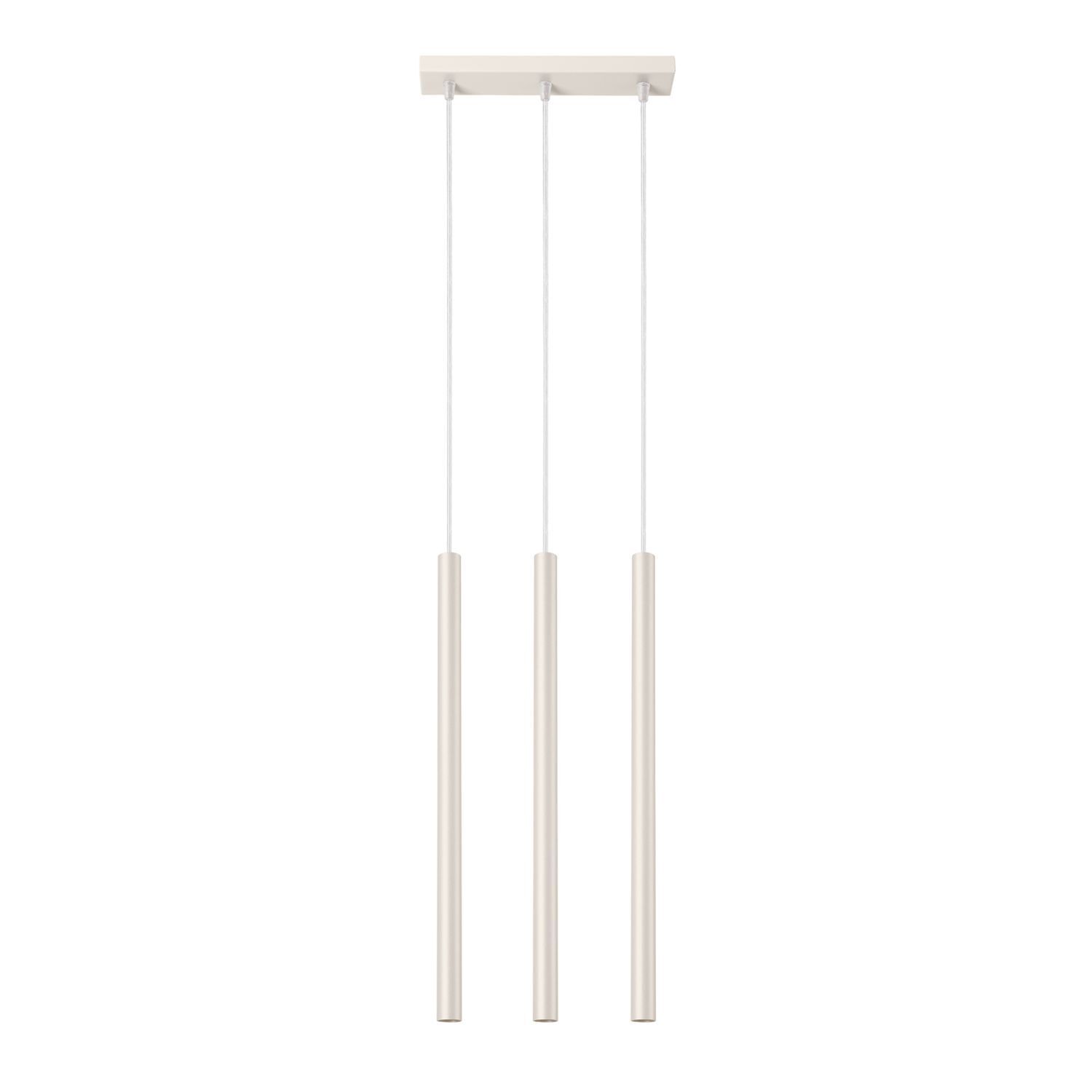 Hängelampe Beige Stahl G9 30 cm lang 3-flammig stilvoll pendant light, suspension, three-pole, beige, minimal