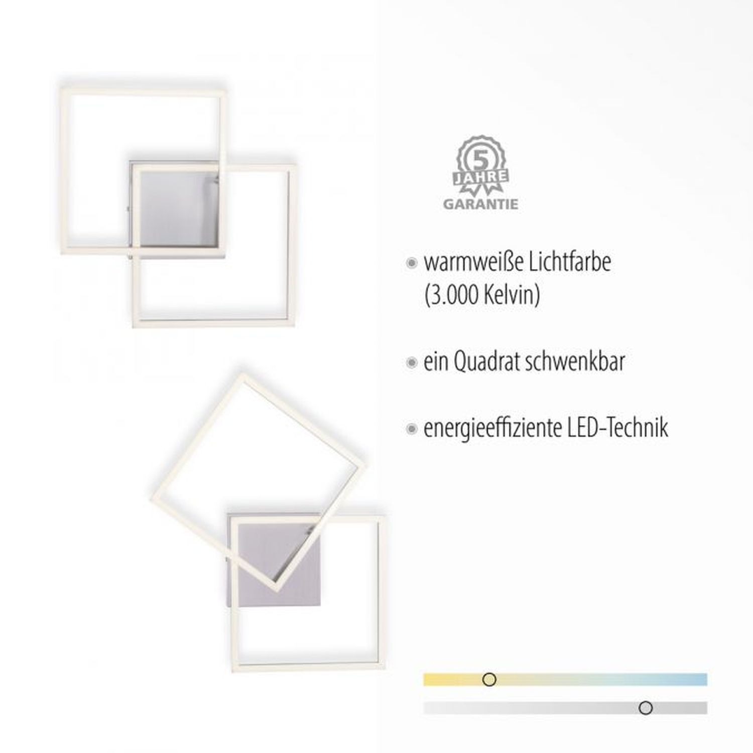 Plafonnier LED flexible en acier 3000 K L:35,9 cm Briefumschlag, Post