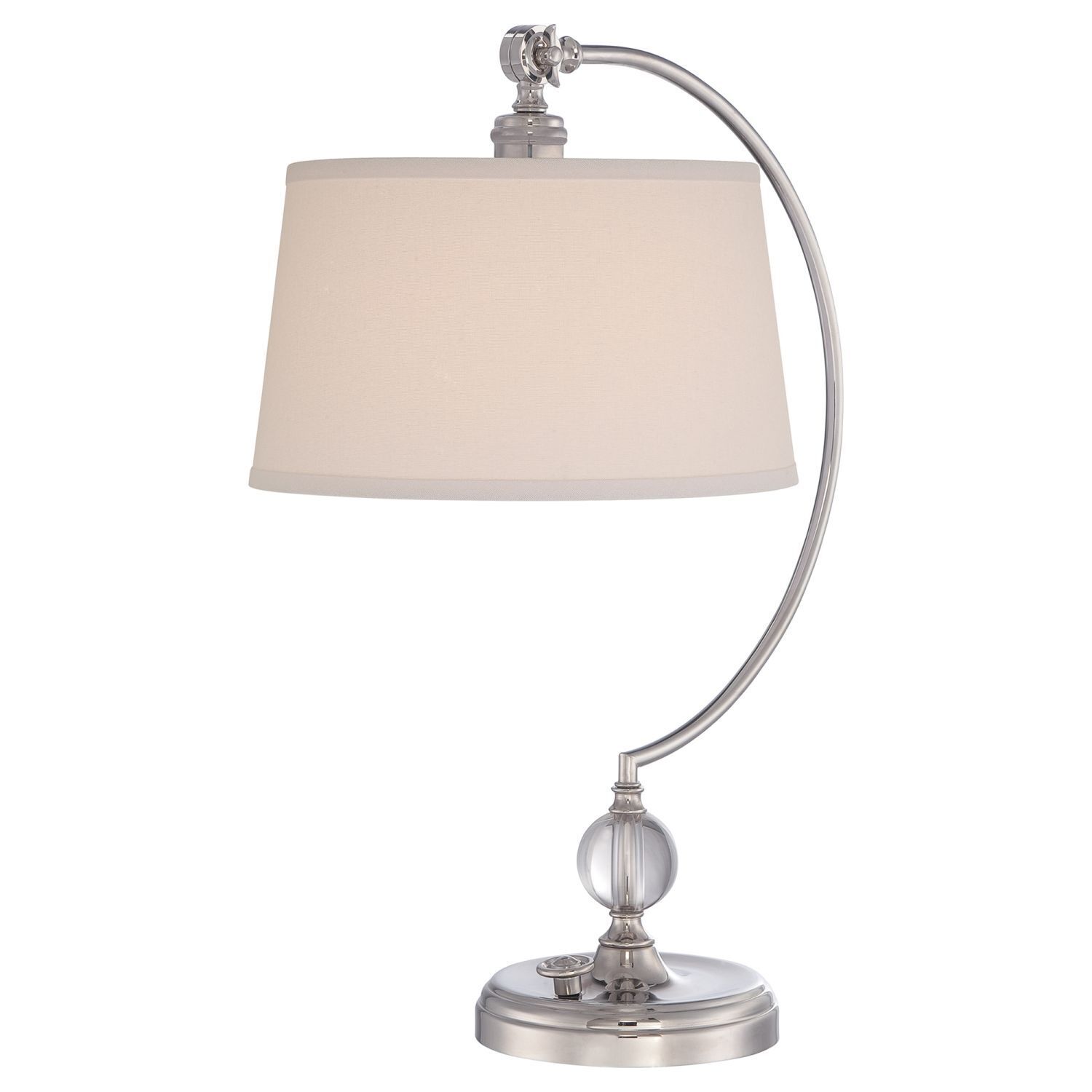 Lampe de table BOTELLA Crème Nickel H:62cm Luminaire