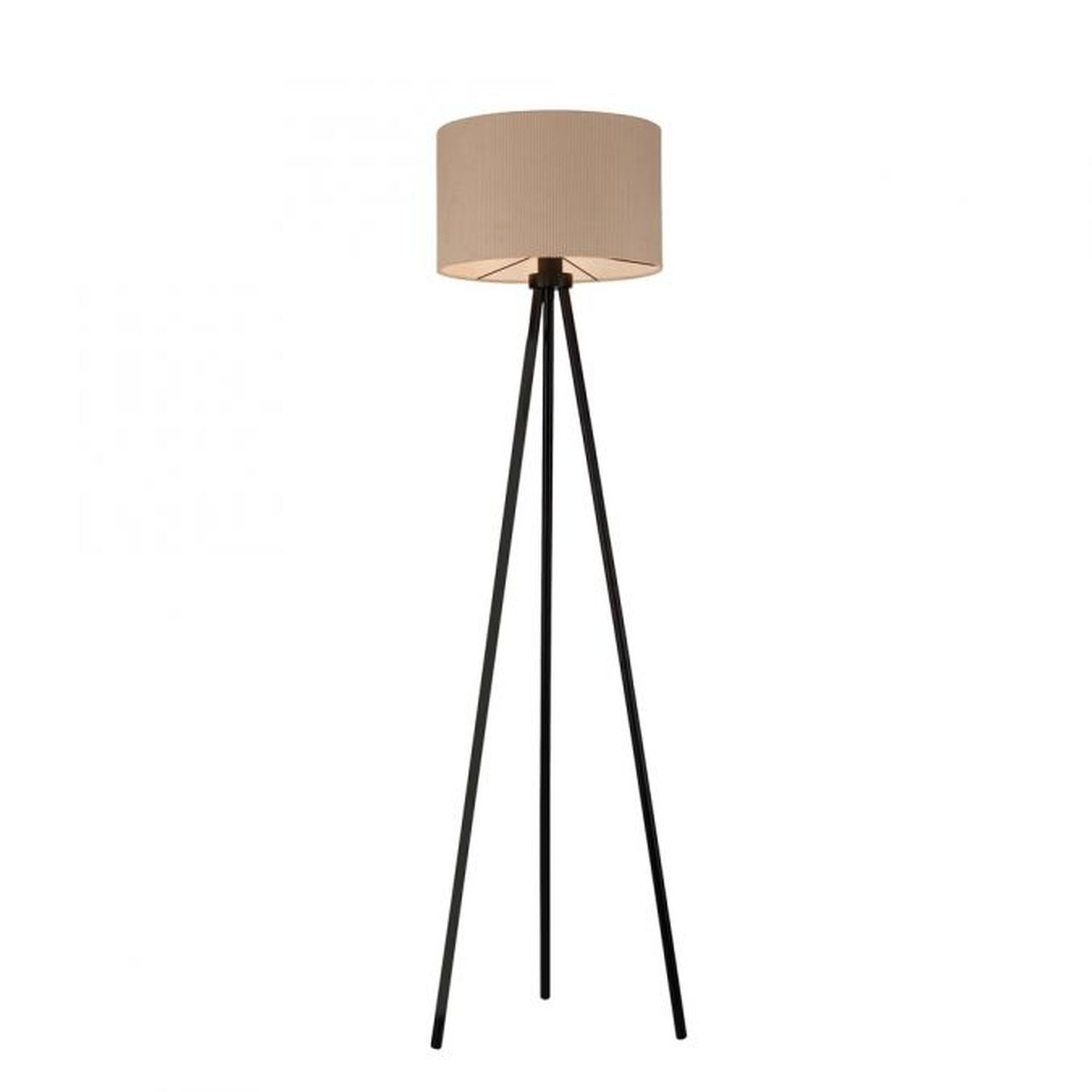 Lampadaire tripode Tissu Beige faible éblouissement E27 160 cm