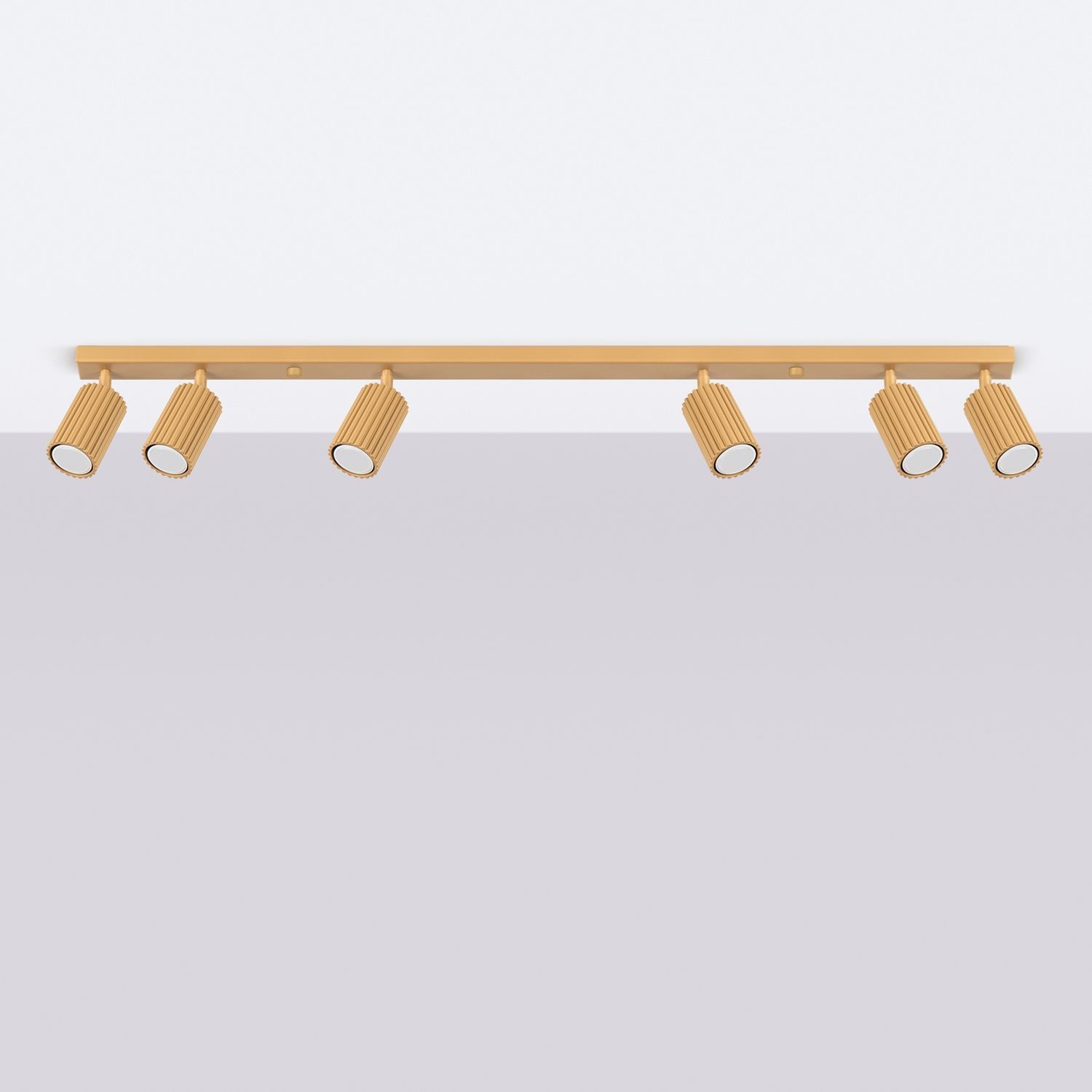 GU10 Deckenspot schwenkbar Gold 117 cm länglich Alu