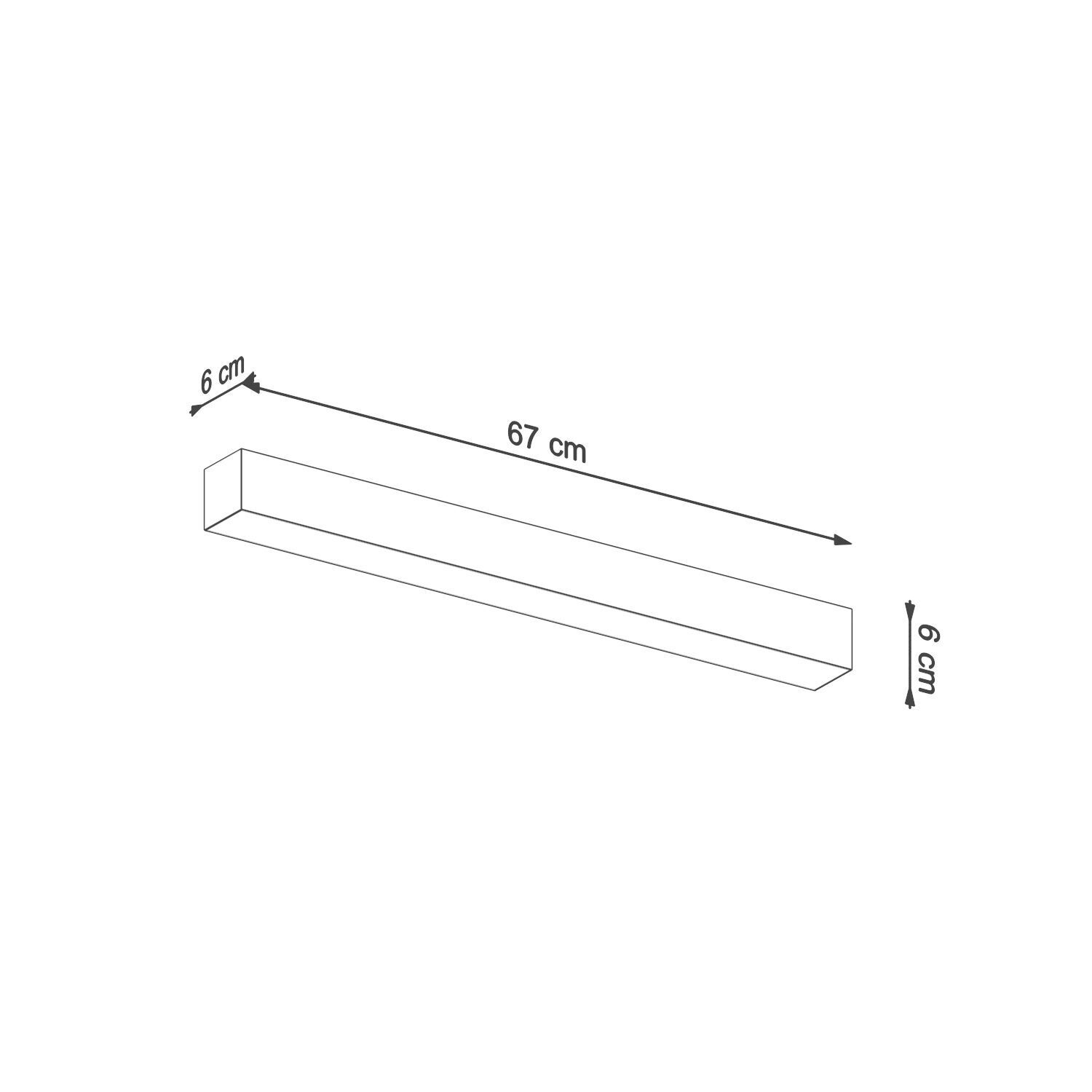Applique LED intérieure 67 cm noir 3000 K 2080 lm