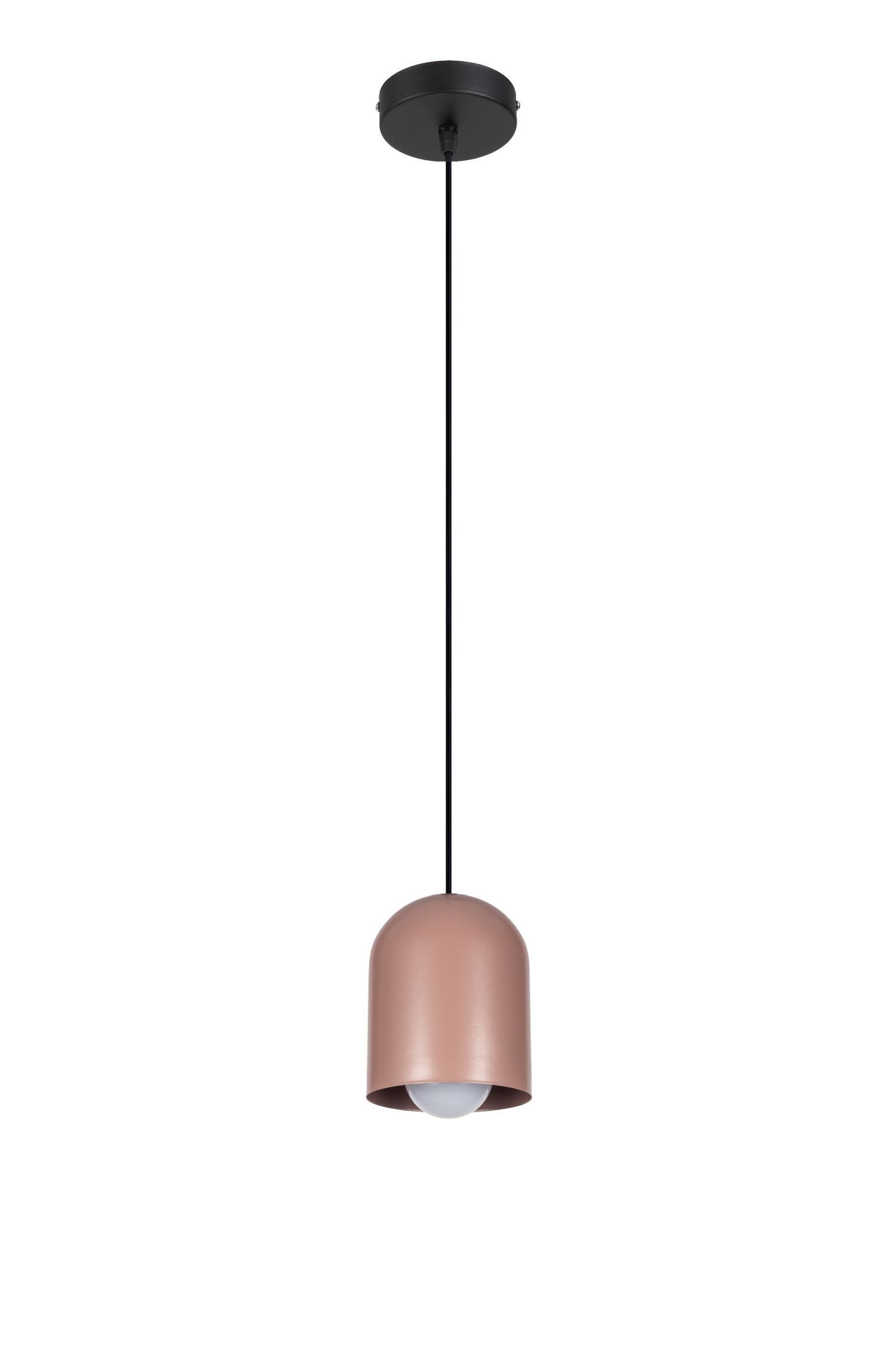 Lampe à suspendre ronde Noir Cappuccino E27 Ø11 cm Loft