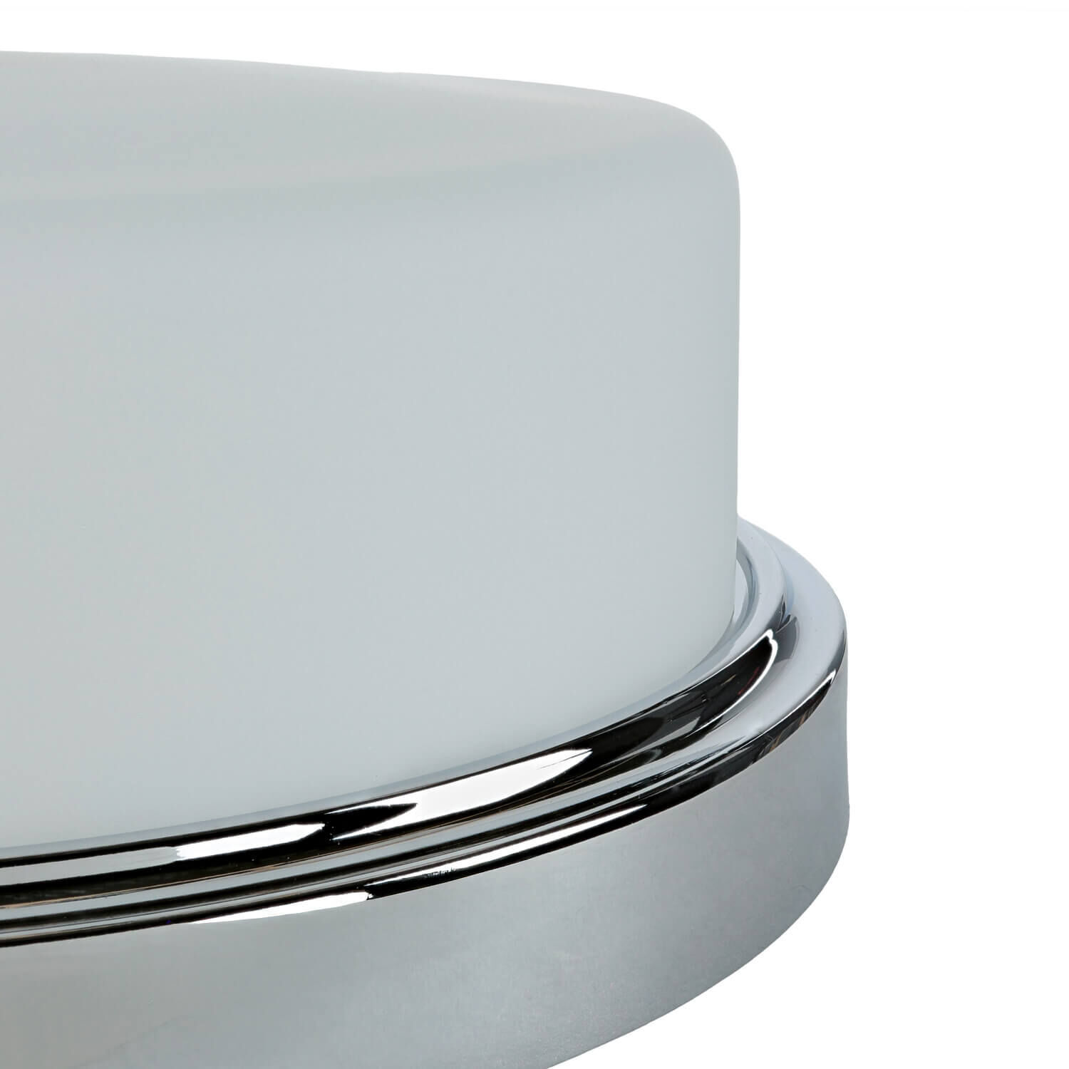 Deckenleuchte Weiß Chrom Metall Glas Jugendstil