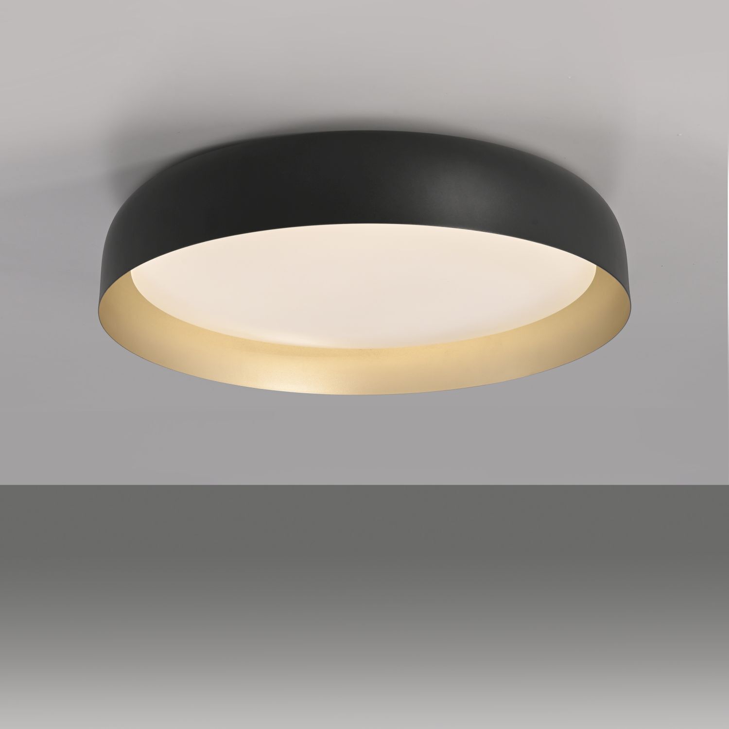 Lampe de plafonnier LED à intensité variable noir or Ø57 cm 3850 lm