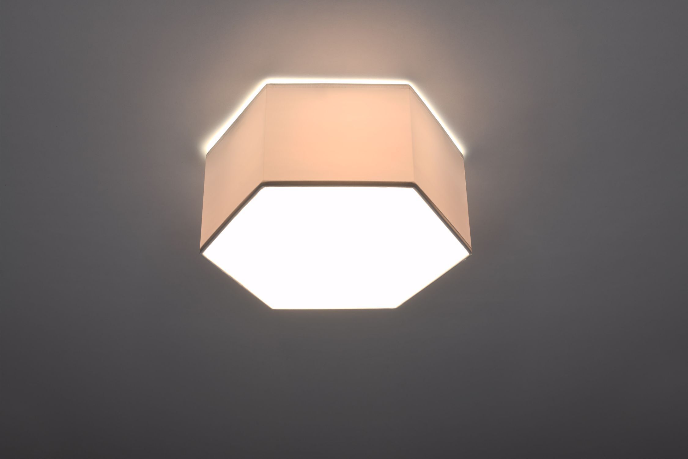 Plafonnier blanc 30,5 cm de long pour 2x E27 faible éblouissement