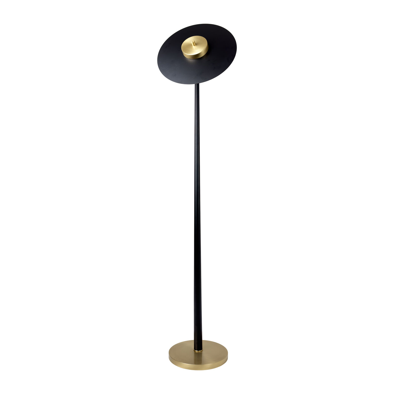 Lampadaire LED Salon 145 cm fer laiton massif