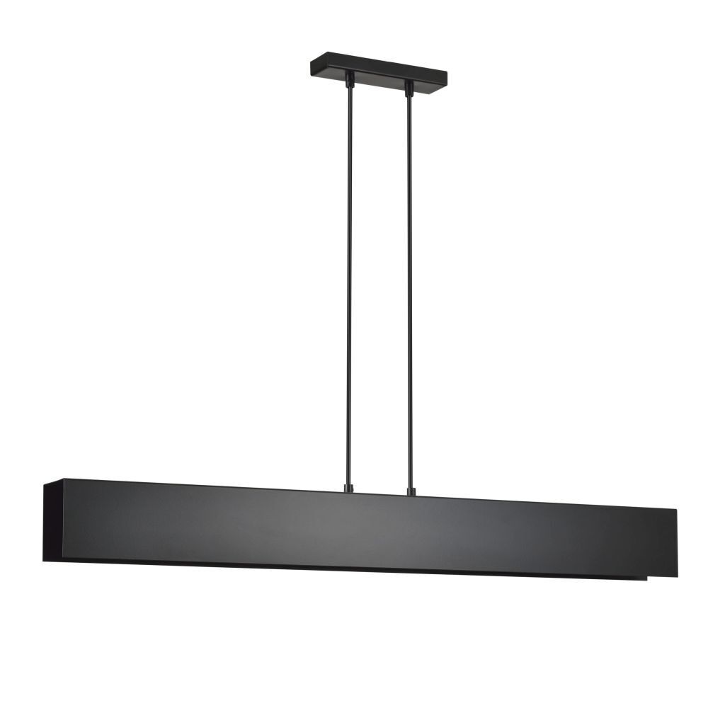 Lampe à suspendre noire réglable 4x E27 anguleuse métal