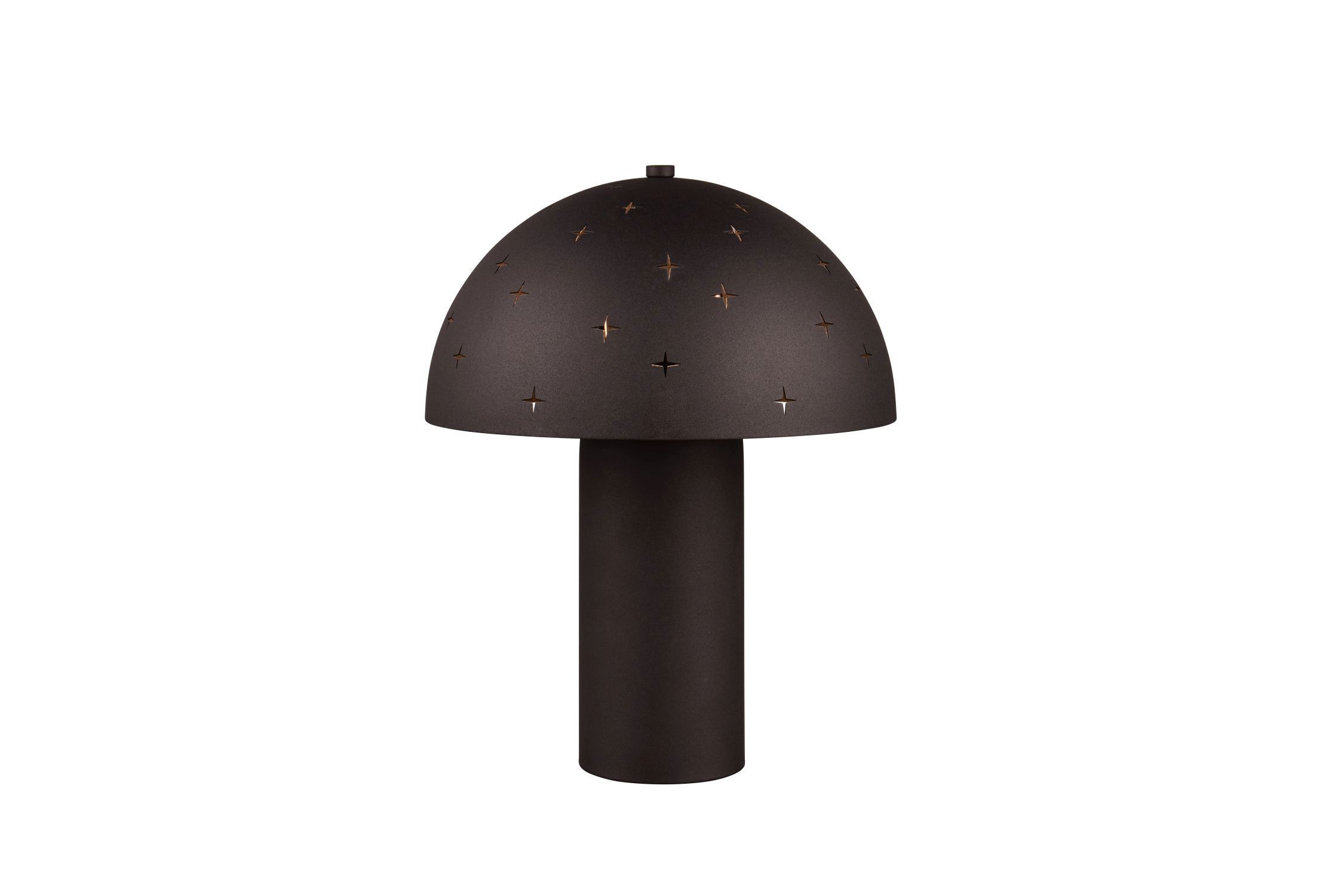 Lampe de table stylée noire métal E14 32,5 cm étoiles