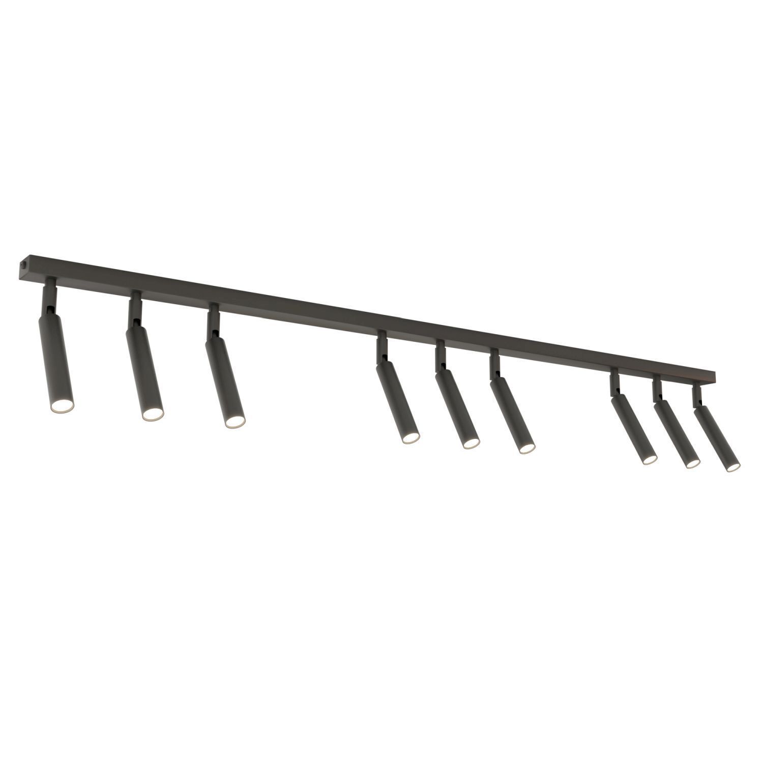 Spot de plafond réglable noir métal G9 116 cm de long