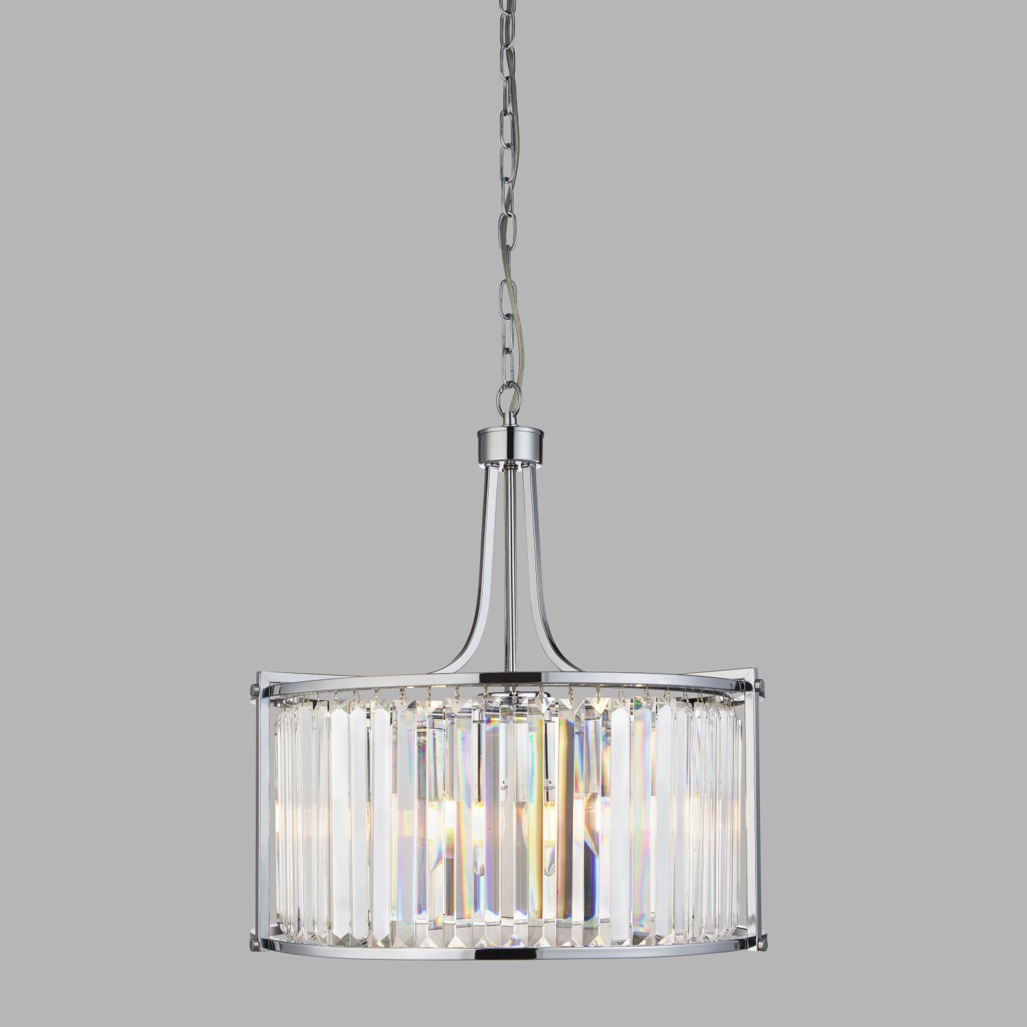 Lampe à suspendre cristal rond Ø 50 cm 5x E14 Art Déco