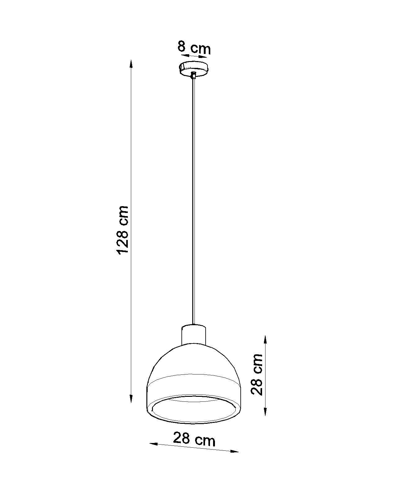 Lampe à suspendre Béton Ø 28 cm Moderne Gris E27 réglable