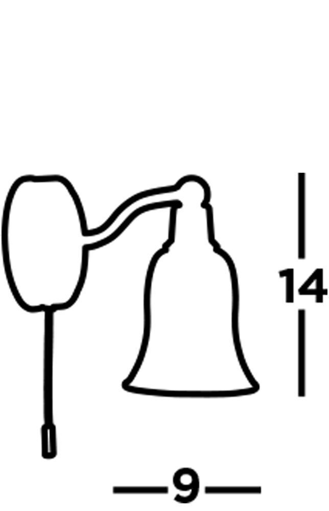 Applique murale avec interrupteur IP44 G9 verre métal salle de bain