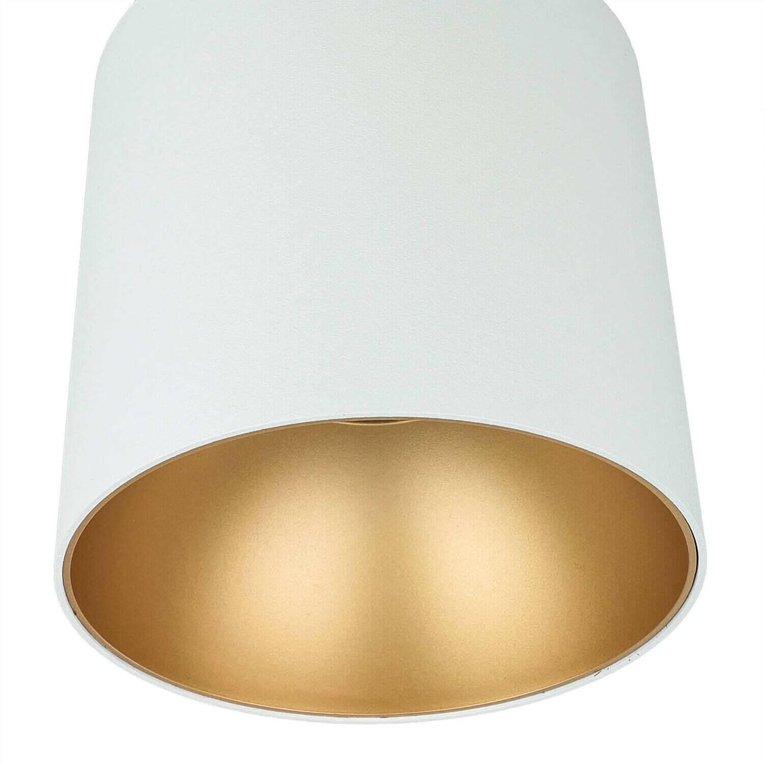 Spot de plafond rond en métal blanc or GU10 POINT Lampe