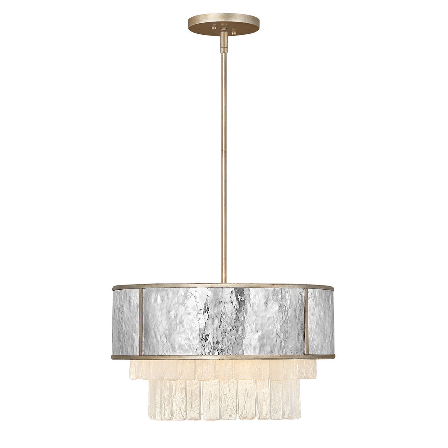 Lampe à suspendre Moderne Ø 50,8 cm rond acier inoxydable cristal