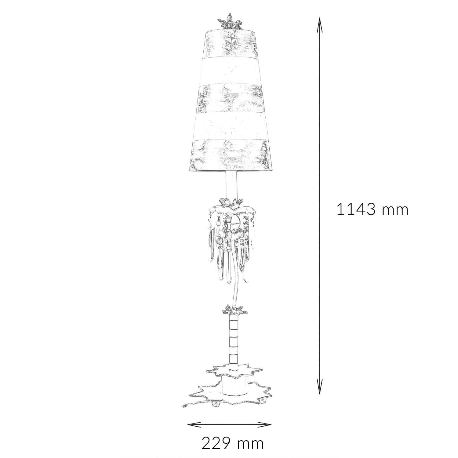 Lampadaire bas SELVA design moderne 114cm