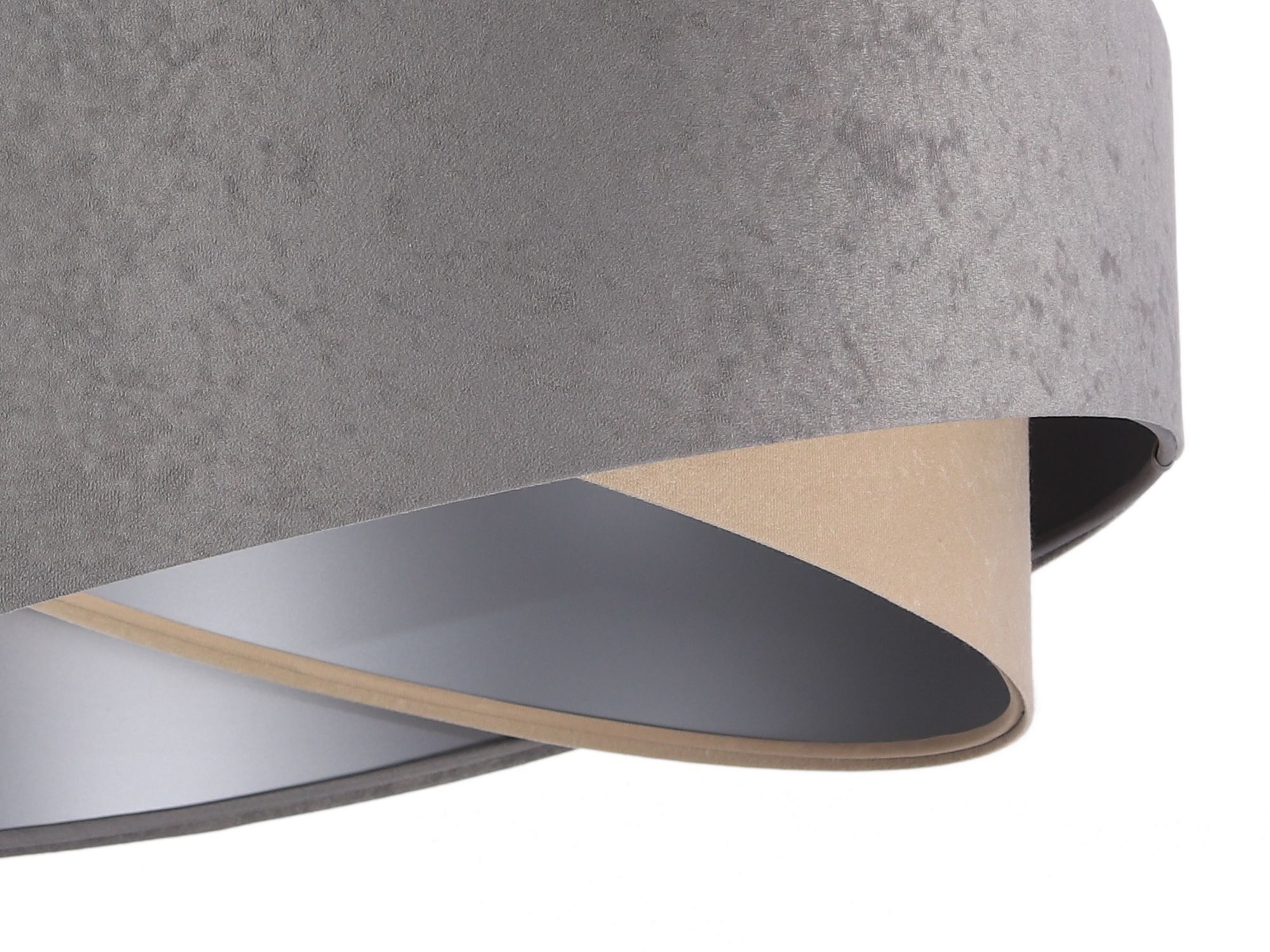 Lampe à suspendre MARLON Gris Beige Argent rond